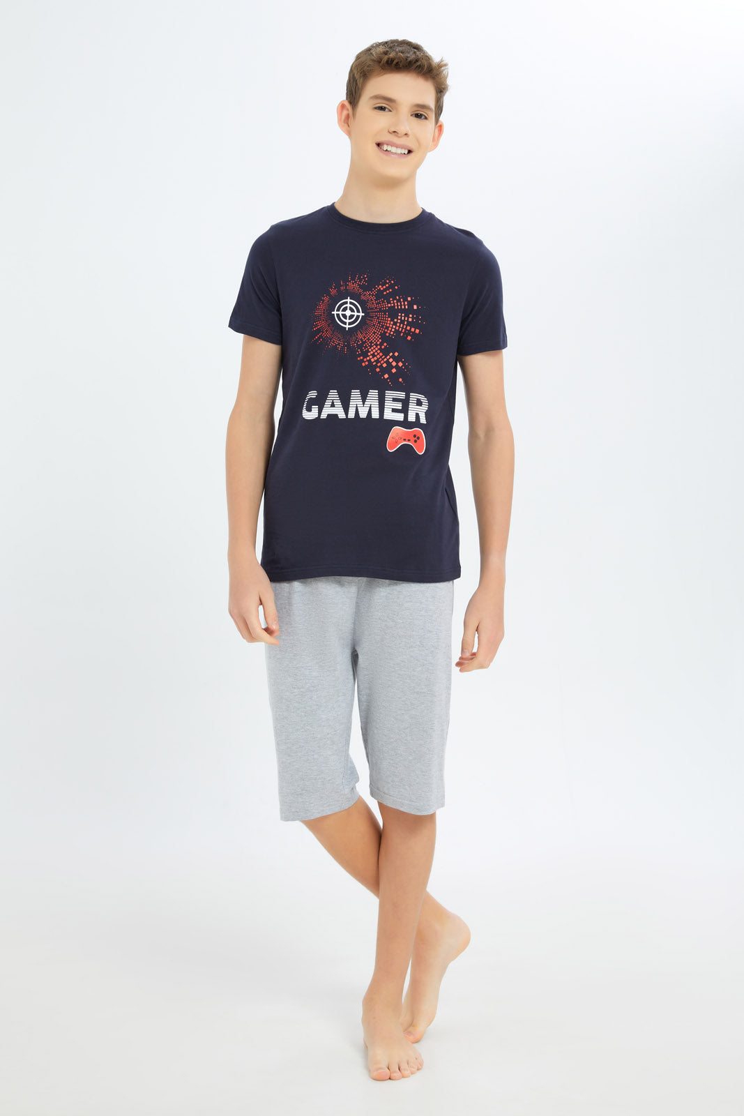 Redtag-Boys-Navy-Gamer-Nightsuit-BSR-Pyjama-Sets,-Category:Pyjama-Sets,-Colour:Navy,-Deals:New-In,-Filter:Senior-Boys-(8-to-14-Yrs),-New-In-BSR-APL,-Non-Sale,-S23B,-Section:Boys-(0-to-14Yrs),-VLM-Senior-Boys-9 to 14 Years