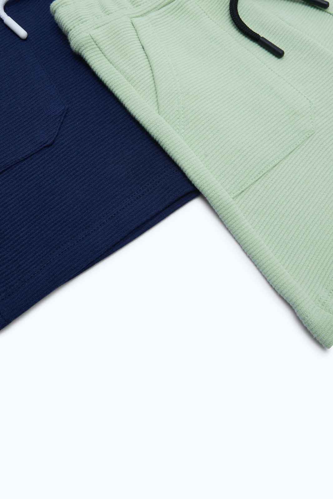 Redtag-Boys-Navy-And-Green-2-Pack-Ottoman-Short-Category:Shorts,-Colour:Navy,-Deals:New-In,-Filter:Infant-Boys-(3-to-24-Mths),-INB-Shorts,-New-In-INB-APL,-Non-Sale,-S23B,-Section:Boys-(0-to-14Yrs)-Infant-Boys-3 to 24 Months
