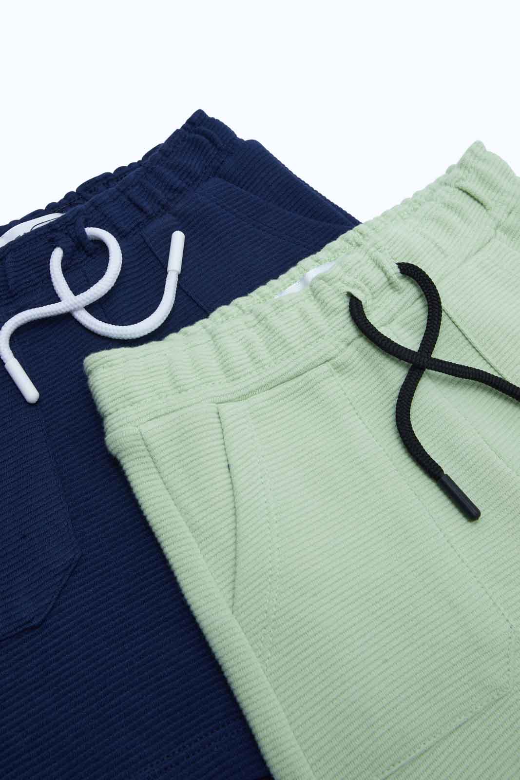 Redtag-Boys-Navy-And-Green-2-Pack-Ottoman-Short-Category:Shorts,-Colour:Navy,-Deals:New-In,-Filter:Infant-Boys-(3-to-24-Mths),-INB-Shorts,-New-In-INB-APL,-Non-Sale,-S23B,-Section:Boys-(0-to-14Yrs)-Infant-Boys-3 to 24 Months