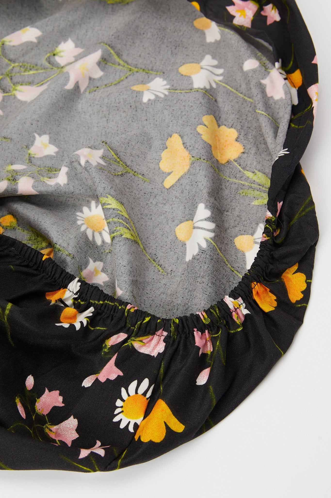 Redtag-Black-Floral-Print-Fitted-Sheet-(Single-Size)-365,-Category:Fitted-Sheets,-Colour:Black,-Deals:New-In,-Filter:Home-Bedroom,-H1:HMW,-H2:BED,-H3:BLN,-H4:FTT,-HMW-BED-Fitted-Sheets,-New-In-HMW-BED,-Non-Sale,-Season:365,-Section:Homewares,-Style:ENTRY-Home-Bedroom-