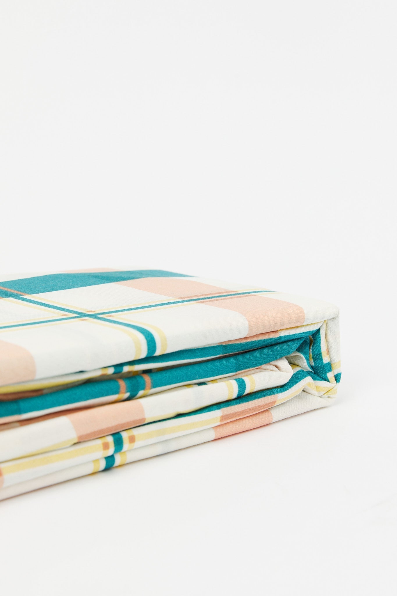 Redtag-Blue-Check-Print-Fitted-Sheet-(Double-Size)-365,-Category:Fitted-Sheets,-Colour:Blue,-Deals:New-In,-Filter:Home-Bedroom,-H1:HMW,-H2:BED,-H3:BLN,-H4:FTT,-HMW-BED-Fitted-Sheets,-New-In-HMW-BED,-Non-Sale,-Season:365,-Section:Homewares,-Style:ENTRY-Home-Bedroom-