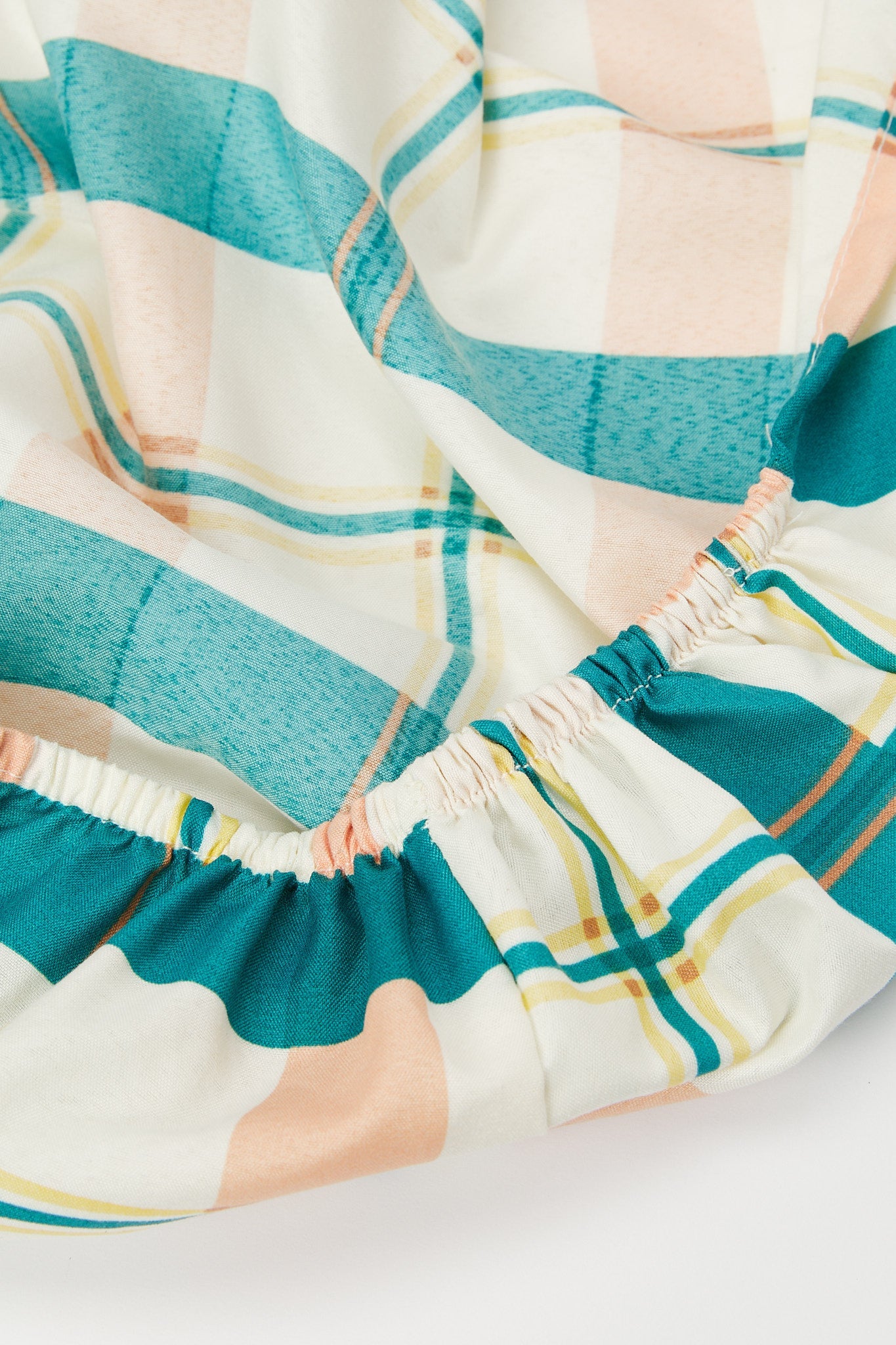 Redtag-Blue-Check-Print-Fitted-Sheet-(Double-Size)-365,-Category:Fitted-Sheets,-Colour:Blue,-Deals:New-In,-Filter:Home-Bedroom,-H1:HMW,-H2:BED,-H3:BLN,-H4:FTT,-HMW-BED-Fitted-Sheets,-New-In-HMW-BED,-Non-Sale,-Season:365,-Section:Homewares,-Style:ENTRY-Home-Bedroom-