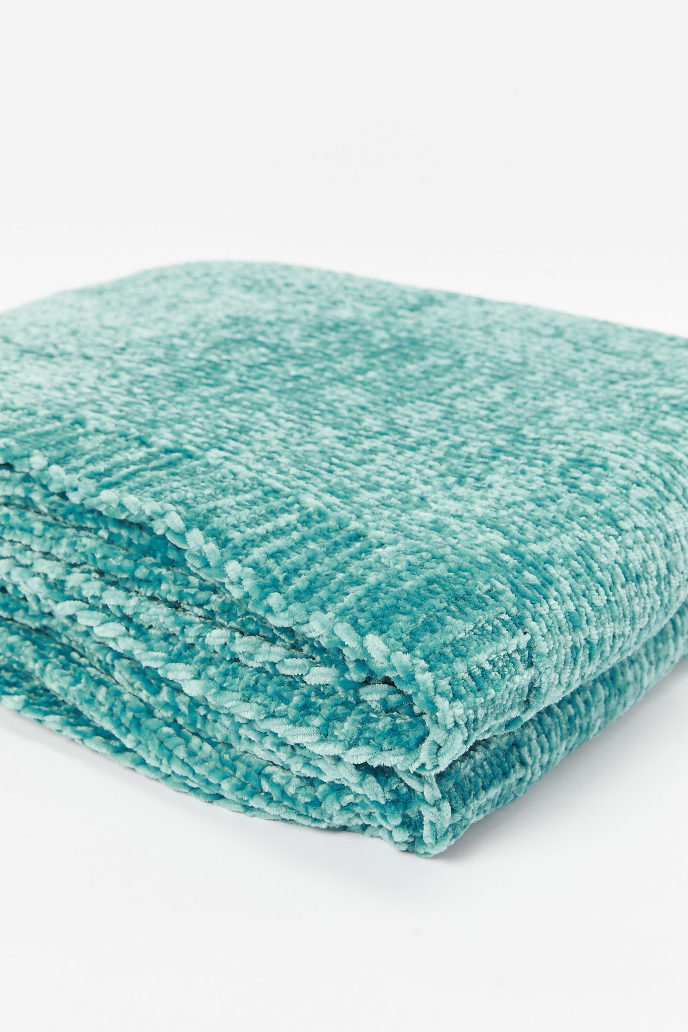 Redtag-Teal-Chenille-Knitted-Throw-Category:Throws,-Colour:Teal,-Deals:New-In,-Filter:Home-Bedroom,-HMW-BED-Throws,-New-In-HMW-BED,-Non-Sale,-S23B,-Section:Homewares-Home-Bedroom-