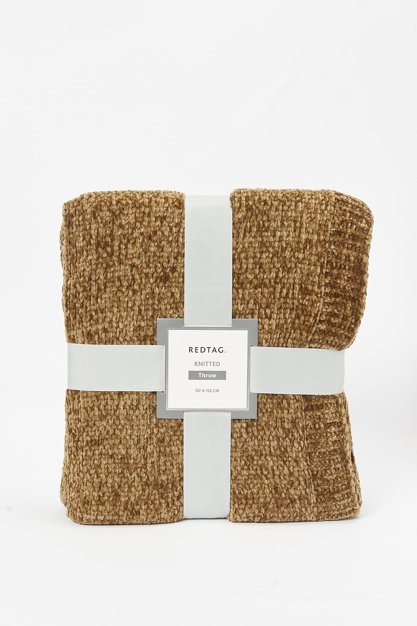 Redtag-Brown-Chenille-Knitted-Throw-Category:Throws,-Colour:Brown,-Deals:New-In,-Filter:Home-Bedroom,-HMW-BED-Throws,-New-In-HMW-BED,-Non-Sale,-S23B,-Section:Homewares-Home-Bedroom-