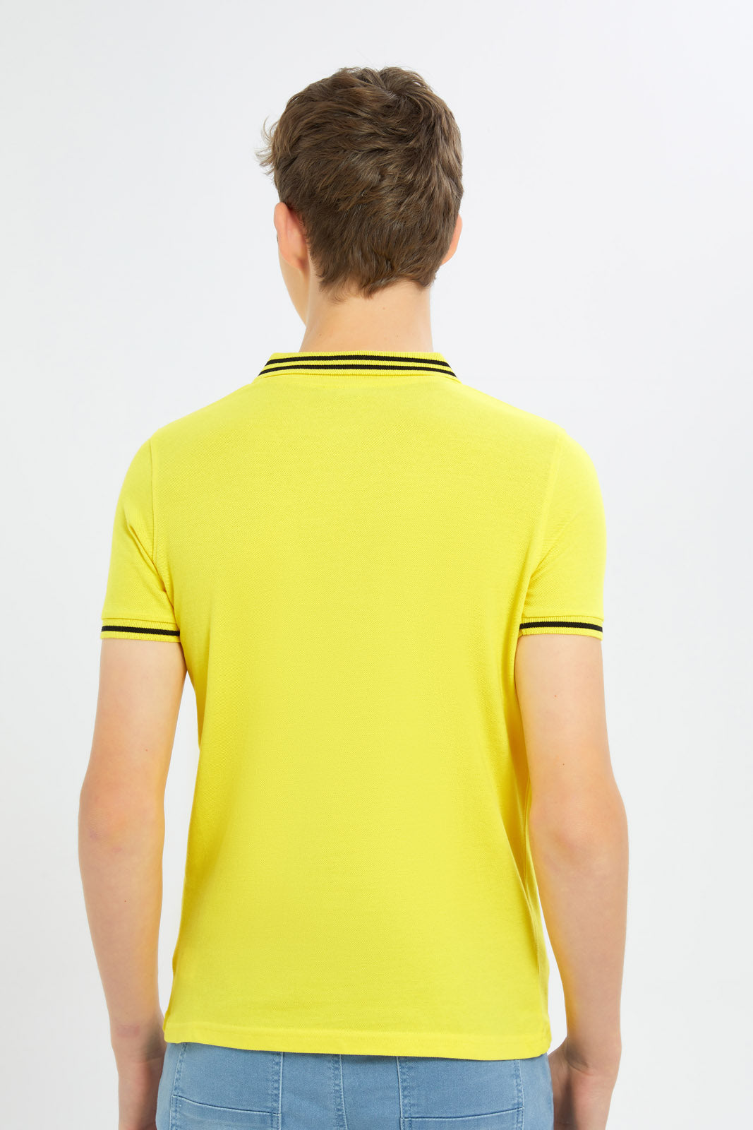 Redtag-Boys-Mustard-Batman-Polo-BSR-Polo-T-Shirts,-Category:Polo-T-Shirts,-CHA,-Colour:Mustard,-Deals:New-In,-Filter:Senior-Boys-(8-to-14-Yrs),-H1:KWR,-H2:BSR,-H3:TSH,-H4:POS,-New-In-BSR-APL,-Non-Sale,-S23B,-Season:S23B,-Section:Boys-(0-to-14Yrs)-Senior-Boys-9 to 14 Years