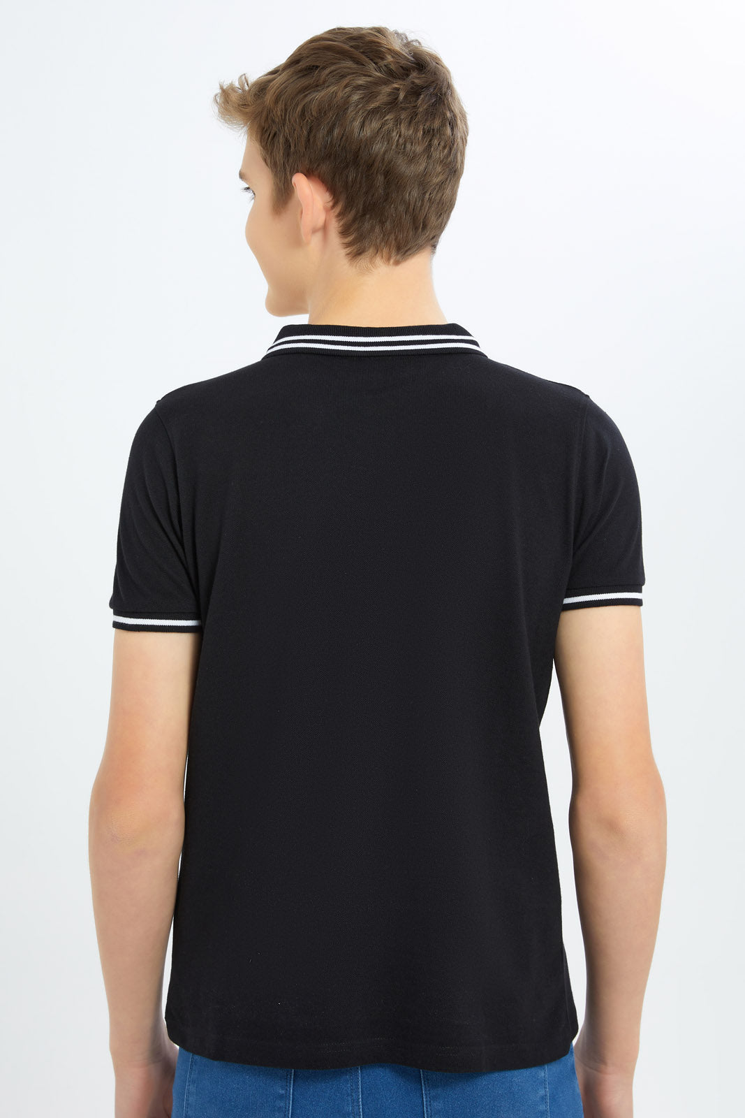 Redtag-Boys-Black-Black-Panther-Polo-BSR-Polo-T-Shirts,-Category:Polo-T-Shirts,-Colour:Black,-Deals:New-In,-Filter:Senior-Boys-(8-to-14-Yrs),-New-In-BSR-APL,-Non-Sale,-S23B,-Section:Boys-(0-to-14Yrs)-Senior-Boys-9 to 14 Years