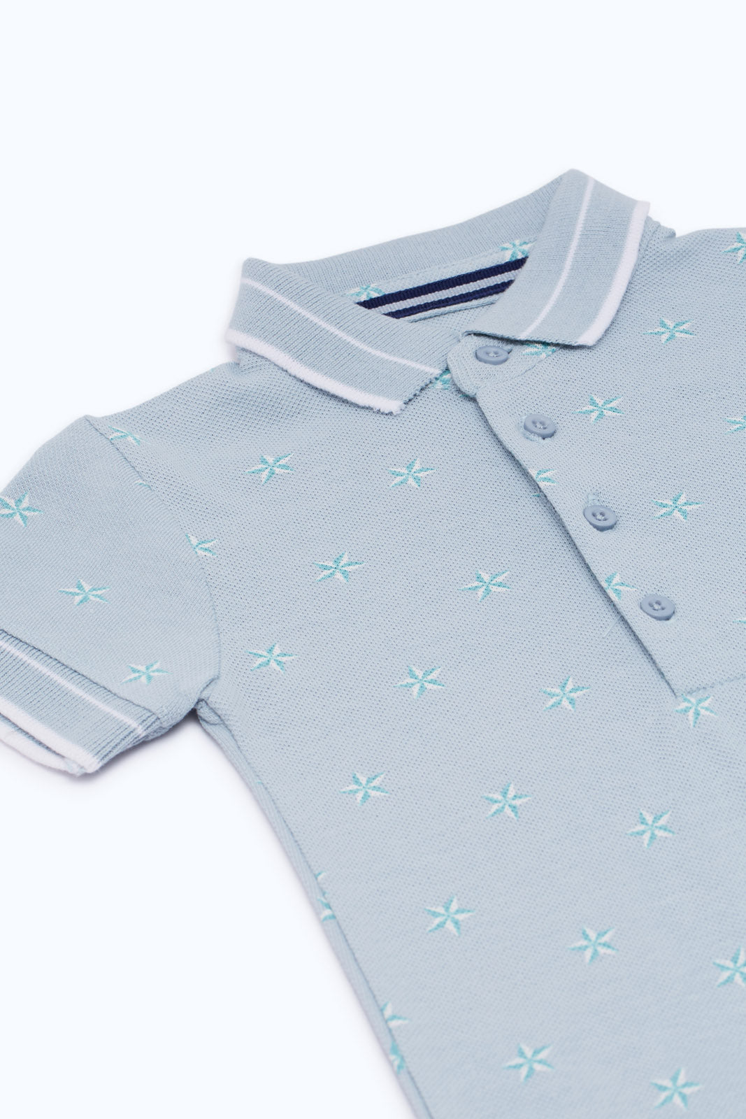 Redtag-Boys-Blue-Aop-Pique-Polo-Rompersuit-Category:Rompers,-Colour:Blue,-Deals:New-In,-Event:,-Filter:Baby-(0-to-12-Mths),-H1:KWR,-H2:NBF,-H3:RMS,-H4:RMS,-NBB-Rompers,-New-In-NBB-APL,-Non-Sale,-Promo:,-RMD,-S23C,-Season:S23C,-Section:Boys-(0-to-14Yrs)-Baby-0 to 12 Months