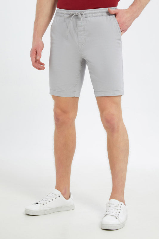 Redtag-Men-Slate-Grey-Pull-On-Shorts-Category:Shorts,-Colour:Charcoal,-Deals:New-In,-Filter:Men's-Clothing,-Men-Shorts,-New-In-Men-APL,-Non-Sale,-S23B,-Section:Men--