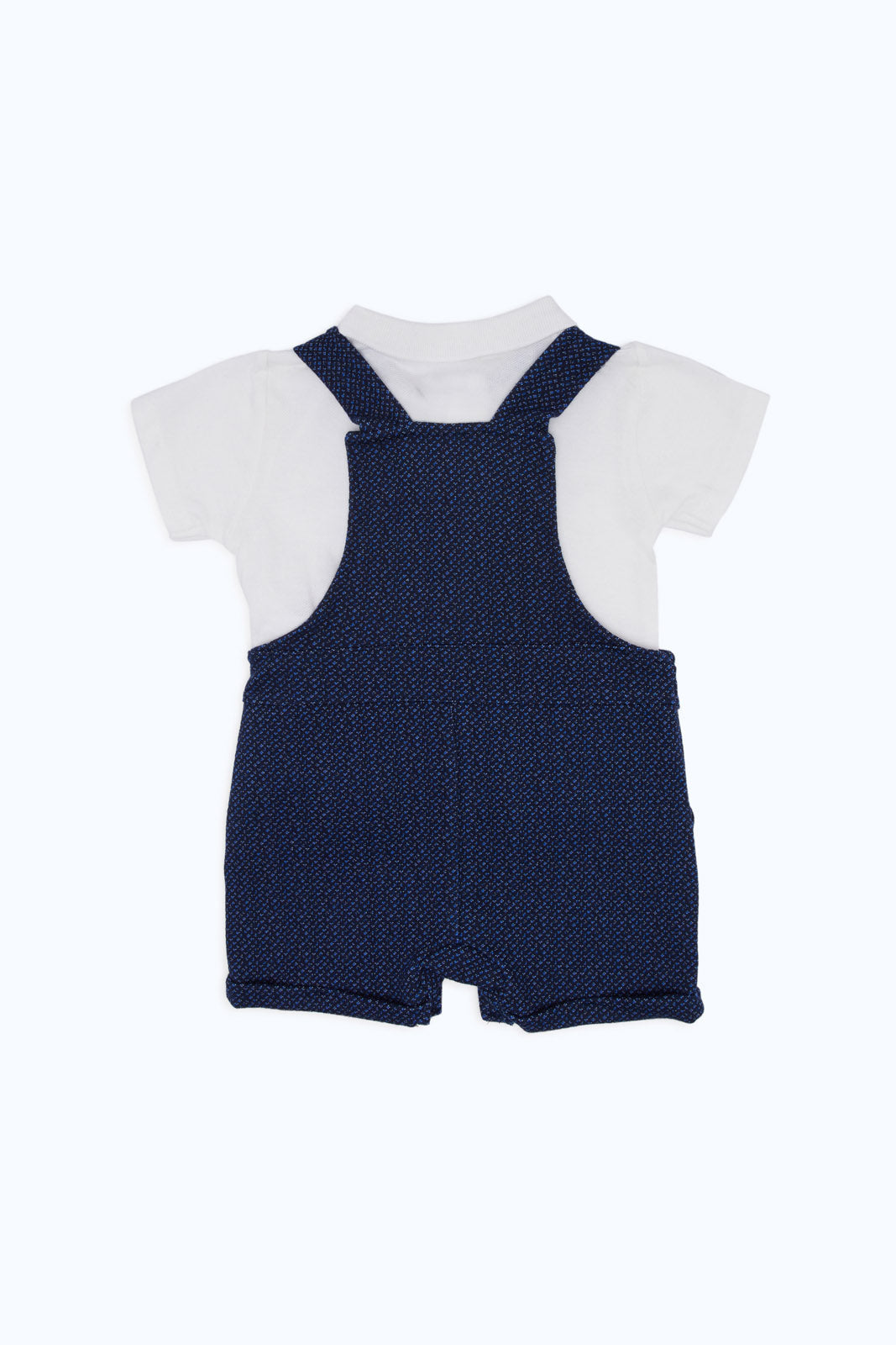 Redtag-Boys-2-Piece---Dungaree-Plus-Polo-Set-Category:Rompers,-Colour:Assorted,-Deals:New-In,-Event:,-Filter:Baby-(0-to-12-Mths),-H1:KWR,-H2:NBF,-H3:RMS,-H4:RMS,-NBB-Rompers,-New-In-NBB-APL,-Non-Sale,-Packs,-Promo:,-RMD,-S23C,-Season:S23C,-Section:Boys-(0-to-14Yrs),-Set:Set-of-2-Baby-0 to 12 Months
