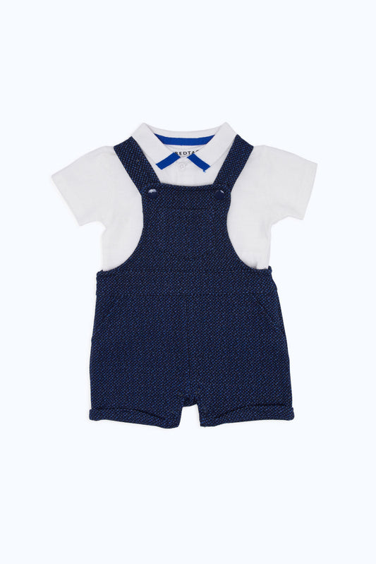 Redtag-Boys-2-Piece---Dungaree-Plus-Polo-Set-Category:Rompers,-Colour:Assorted,-Deals:New-In,-Event:,-Filter:Baby-(0-to-12-Mths),-H1:KWR,-H2:NBF,-H3:RMS,-H4:RMS,-NBB-Rompers,-New-In-NBB-APL,-Non-Sale,-Packs,-Promo:,-RMD,-S23C,-Season:S23C,-Section:Boys-(0-to-14Yrs),-Set:Set-of-2-Baby-0 to 12 Months