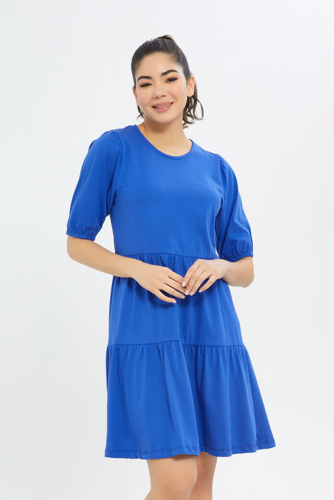 Redtag-Women-Blue-Epp-Jersey-Tiered-Dress-Category:Dresses,-Colour:Blue,-Deals:New-In,-Dress-Size:Maxi-Dress,-Filter:Women's-Clothing,-H1:LWR,-H2:LAD,-H3:DRS,-H4:CAD,-KSH,-New-In-Women-APL,-Non-Sale,-Promo:PPE,-S23B,-Season:S23B,-Section:Women,-Women-Dresses-Women's-