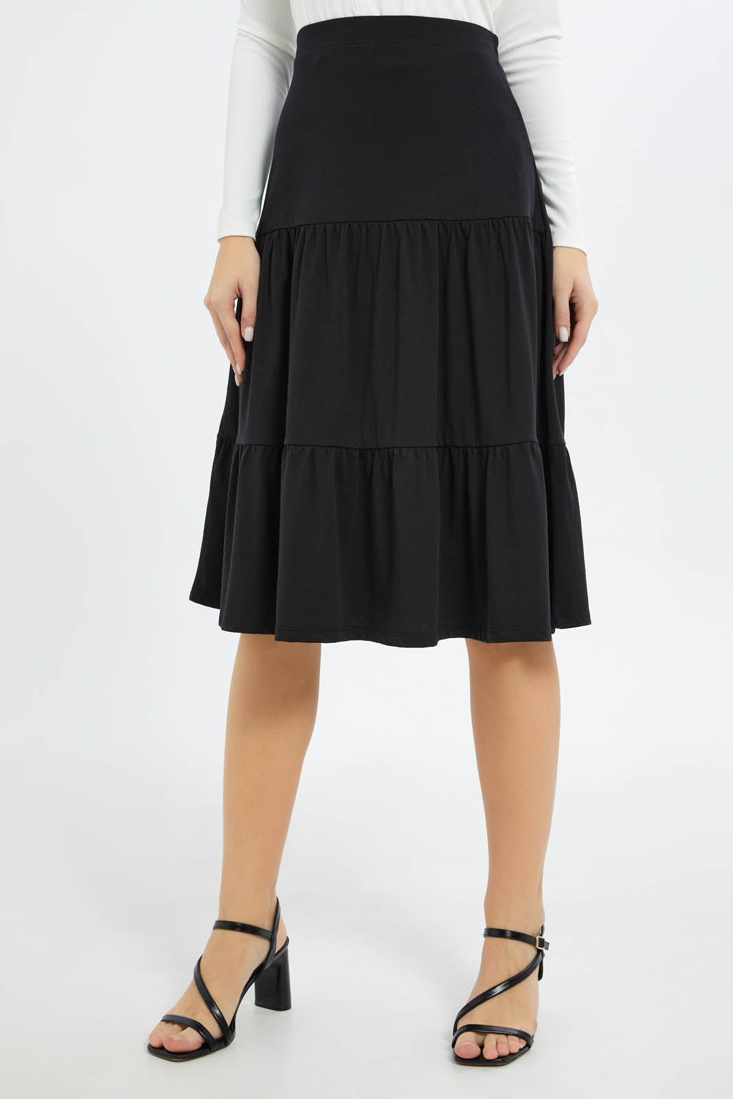 Redtag-Women-Black-Epp-Skirt-Category:Skirts,-Colour:Black,-Deals:New-In,-Filter:Women's-Clothing,-KSH,-New-In-Women-APL,-Non-Sale,-S23B,-Section:Women,-Women-Skirts-Women's-