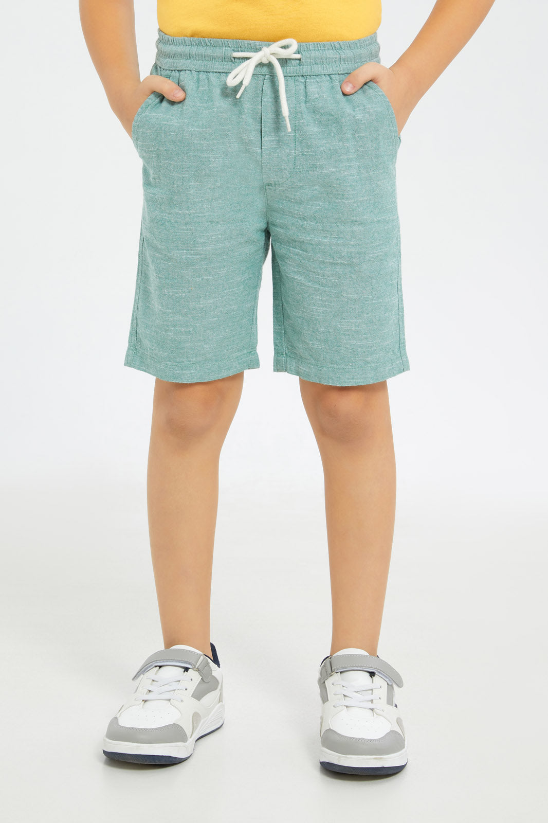 Redtag-Boys-Mint-Cotton-Slub-Pullon-Shorts-BOY-Shorts,-Category:Shorts,-Colour:Mint,-Deals:New-In,-Filter:Boys-(2-to-8-Yrs),-H1:KWR,-H2:BOY,-H3:TRS,-H4:SRT,-New-In-BOY-APL,-Non-Sale,-S23D,-Season:S23D,-Section:Boys-(0-to-14Yrs)-Boys-2 to 8 Years