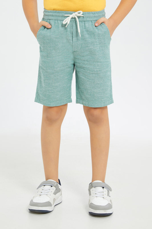 Redtag-Boys-Mint-Cotton-Slub-Pullon-Shorts-BOY-Shorts,-Category:Shorts,-Colour:Mint,-Deals:New-In,-Filter:Boys-(2-to-8-Yrs),-H1:KWR,-H2:BOY,-H3:TRS,-H4:SRT,-New-In-BOY-APL,-Non-Sale,-S23D,-Season:S23D,-Section:Boys-(0-to-14Yrs)-Boys-2 to 8 Years