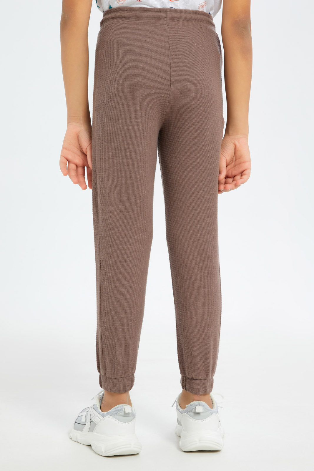 Redtag-Boys-Brown-Waffle-Jogpant-BOY-Joggers,-Category:Joggers,-Colour:Brown,-Deals:New-In,-Filter:Boys-(2-to-8-Yrs),-New-In-BOY-APL,-Non-Sale,-S23C,-Section:Boys-(0-to-14Yrs)-Boys-2 to 8 Years