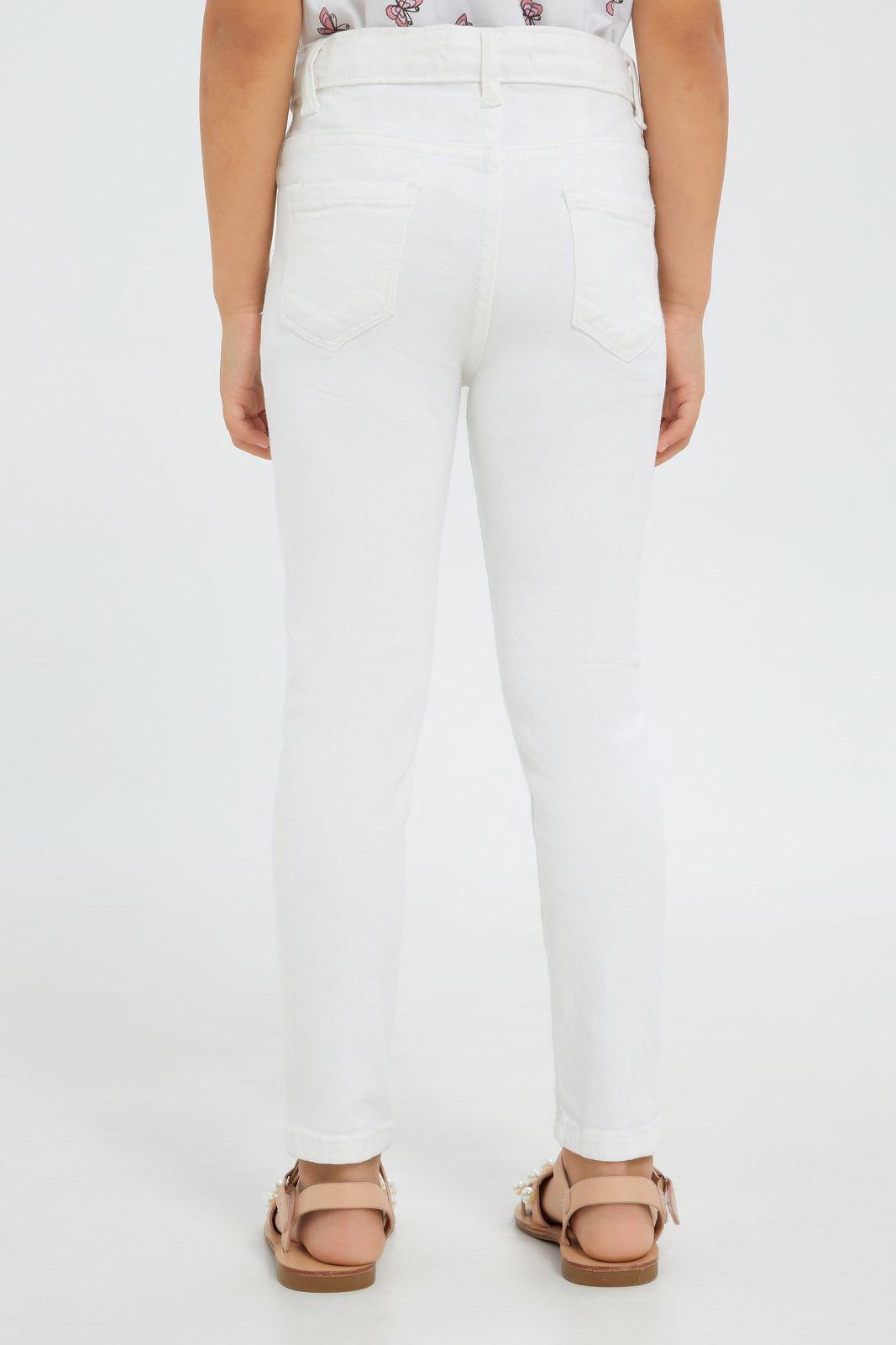 Redtag-Girls-White-Skinny-Jeans-With-Distress-Effect-Category:Jeans,-Colour:White,-Deals:New-In,-Filter:Girls-(2-to-8-Yrs),-FIT-WALL-(FTW),-GIR-Jeans,-H1:KWR,-H2:GIR,-H3:DNB,-H4:JNS,-New-In-GIR-APL,-Non-Sale,-S23B,-Season:S23C,-Section:Girls-(0-to-14Yrs)-Girls-2 to 8 Years