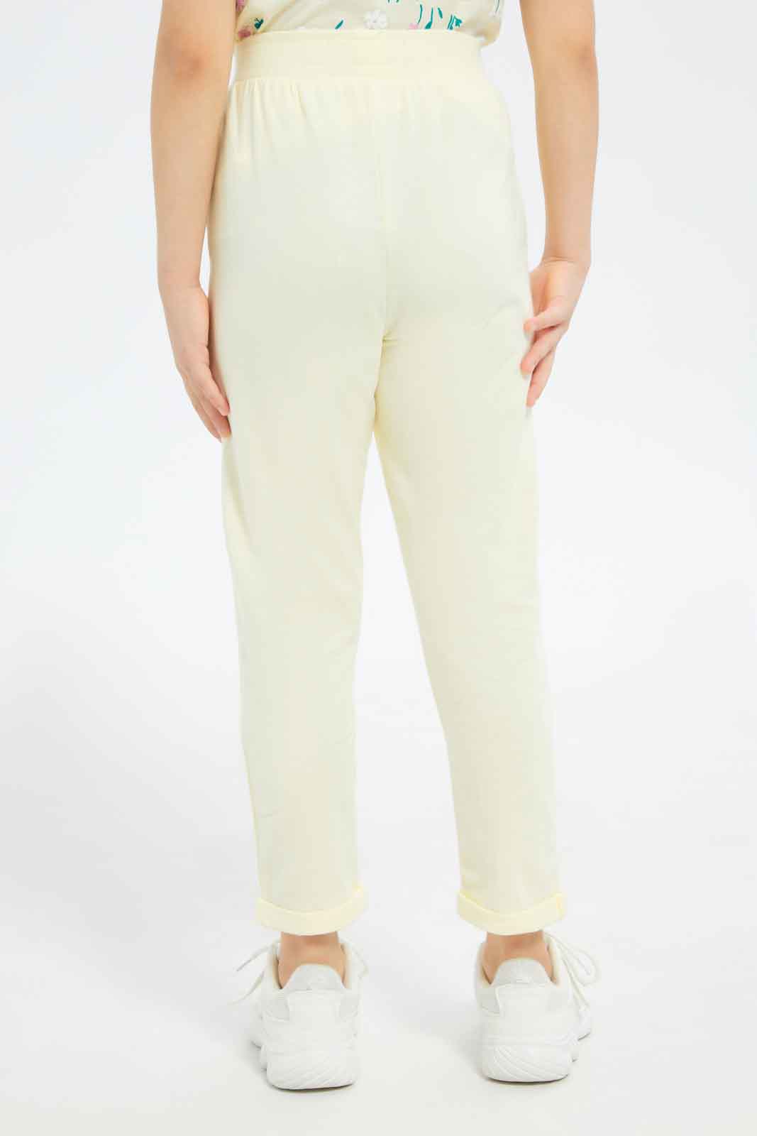 Redtag-Girls-Yellow-Jogger-Pants-Category:Joggers,-Colour:Yellow,-Deals:New-In,-Filter:Girls-(2-to-8-Yrs),-GIR-Joggers,-New-In-GIR-APL,-Non-Sale,-S23B,-Section:Girls-(0-to-14Yrs),-TBL-Girls-2 to 8 Years