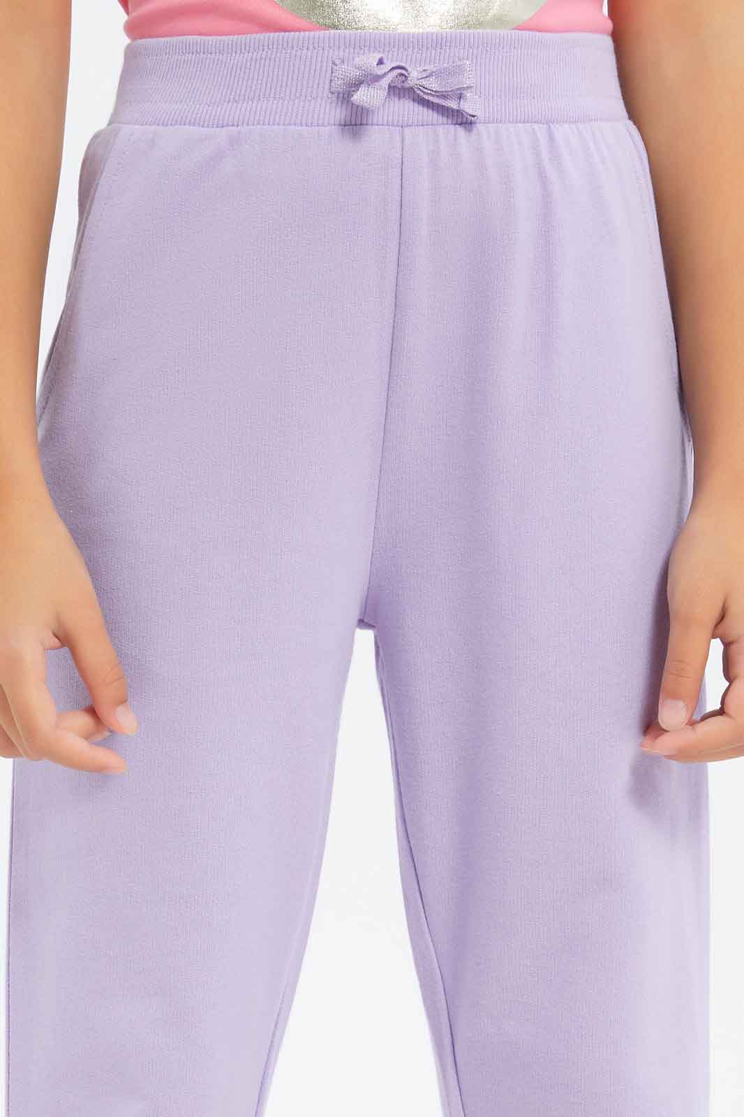 Redtag-Girls-Lilac-Jogger-Pants-Category:Joggers,-Colour:Lilac,-Deals:New-In,-Filter:Girls-(2-to-8-Yrs),-GIR-Joggers,-New-In-GIR-APL,-Non-Sale,-S23B,-Section:Girls-(0-to-14Yrs),-TBL-Girls-2 to 8 Years