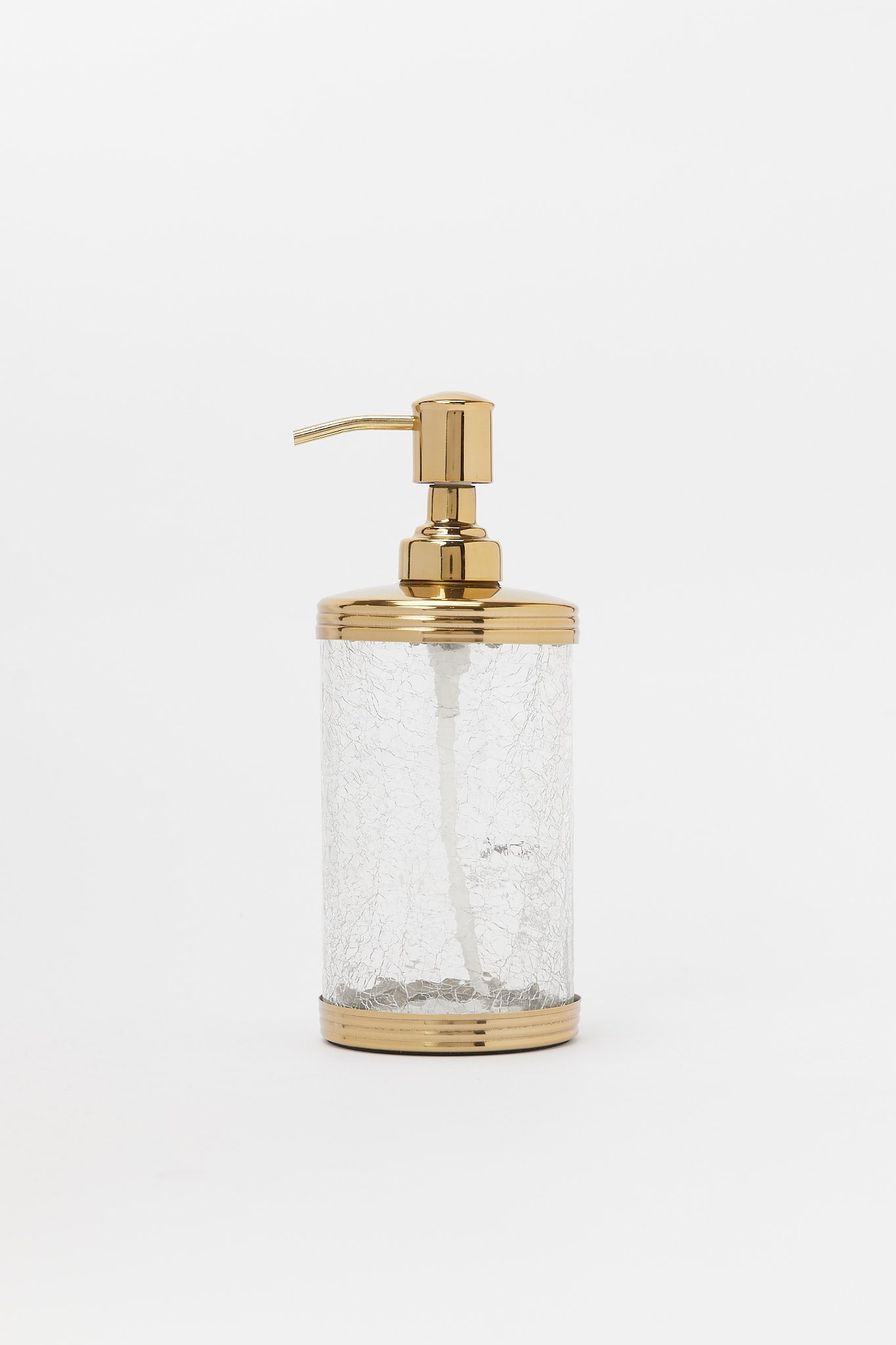 Redtag-Gold-Crackle-Glass-Lotion-Dispenser-Category:Bathroom-Accessories,-Colour:Gold,-Deals:New-In,-Event:RMD,-Filter:Home-Bathroom,-H1:HMW,-H2:BAC,-H3:BCE,-H4:BAE,-HMW-BAC-Bath-Accessories,-New-In-HMW-BAC,-Non-Sale,-Promo:RIVA,-S23B,-Season:S23B,-Section:Homewares,-Style:GLASS-Home-Bathroom-