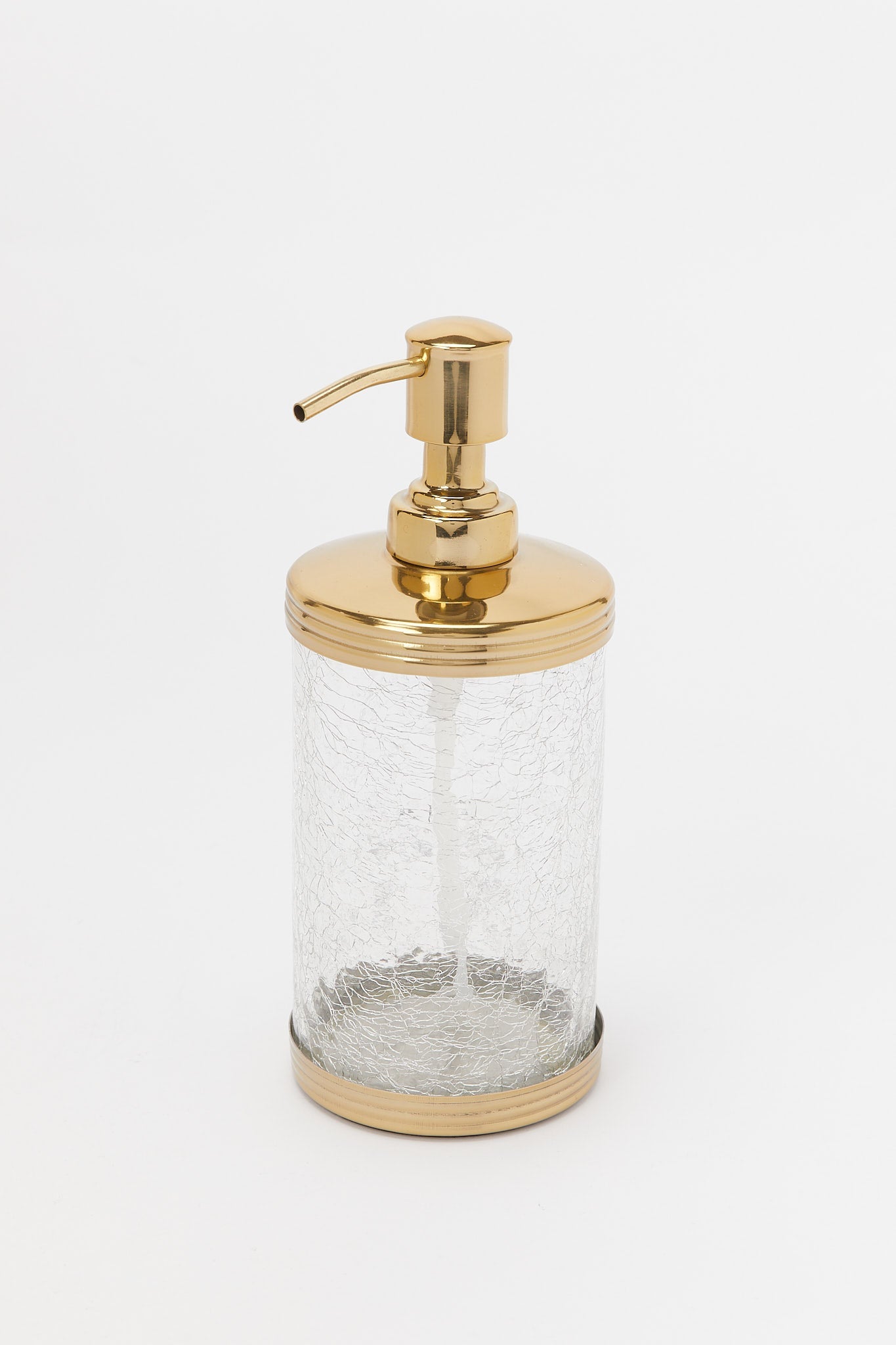 Redtag-Gold-Crackle-Glass-Lotion-Dispenser-Category:Bathroom-Accessories,-Colour:Gold,-Deals:New-In,-Event:RMD,-Filter:Home-Bathroom,-H1:HMW,-H2:BAC,-H3:BCE,-H4:BAE,-HMW-BAC-Bath-Accessories,-New-In-HMW-BAC,-Non-Sale,-Promo:RIVA,-S23B,-Season:S23B,-Section:Homewares,-Style:GLASS-Home-Bathroom-