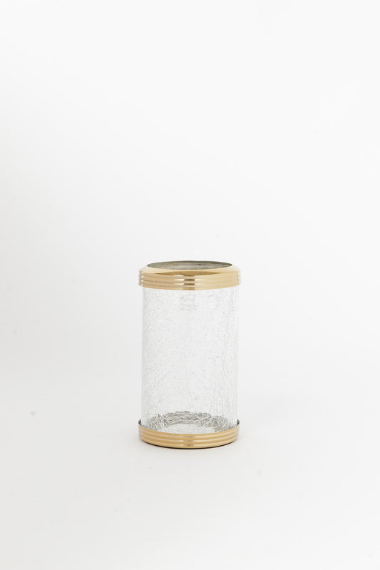 Redtag-Gold-Crackle-Glass-Tumbler-Category:Bathroom-Accessories,-Colour:Gold,-Deals:New-In,-Filter:Home-Bathroom,-H1:HMW,-H2:BAC,-H3:BCE,-H4:BAE,-HMW-BAC-Bath-Accessories,-New-In-HMW-BAC,-Non-Sale,-S23B,-Season:S23B,-Section:Homewares-Home-Bathroom-