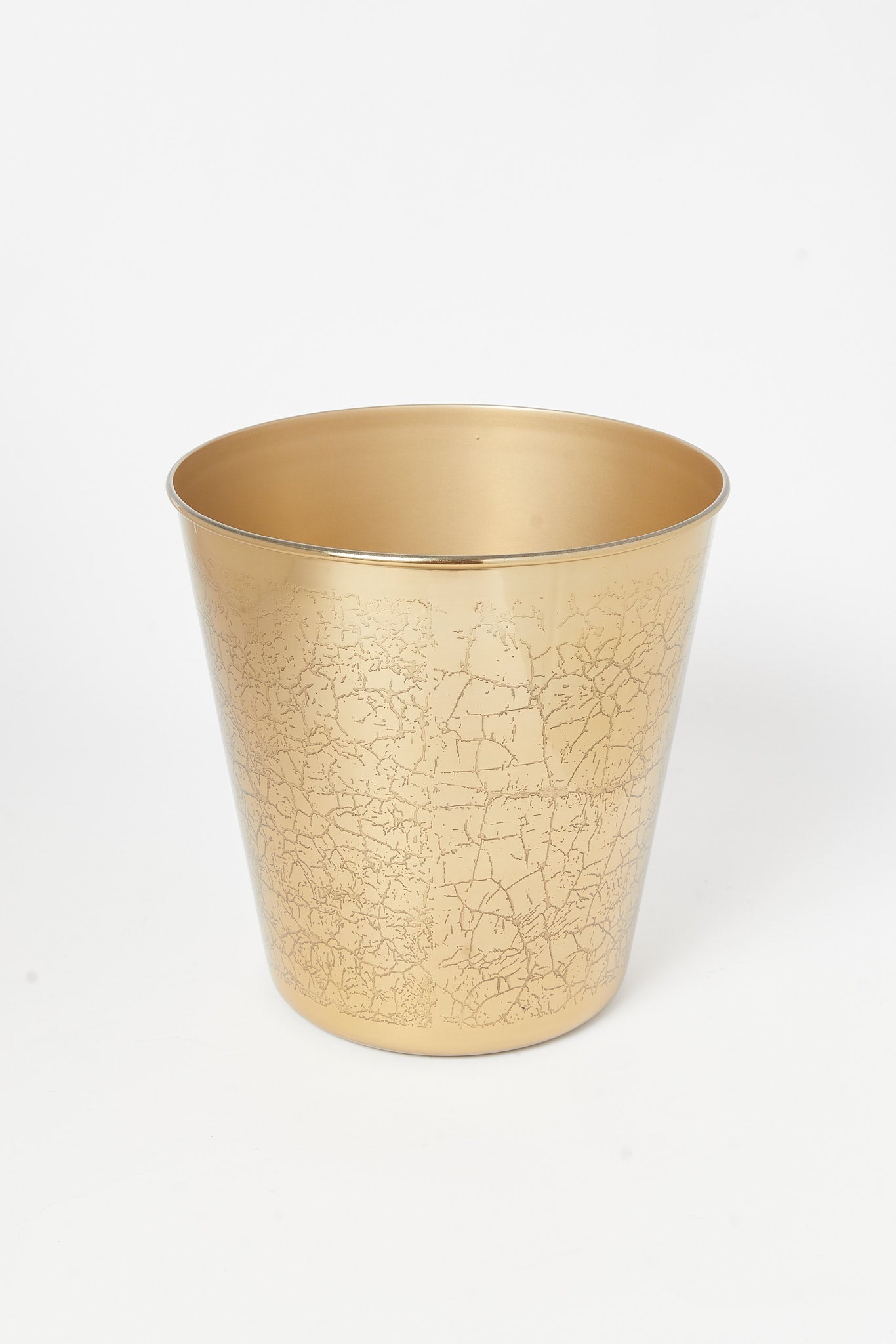 Redtag-Gold-Steel-Waste-Bin-(Tapered)-Category:Bathroom-Accessories,-Colour:Gold,-Deals:New-In,-Filter:Home-Bathroom,-H1:HMW,-H2:BAC,-H3:BCE,-H4:BAE,-HMW-BAC-Bath-Accessories,-New-In-HMW-BAC,-Non-Sale,-S23B,-Season:S23B,-Section:Homewares-Home-Bathroom-