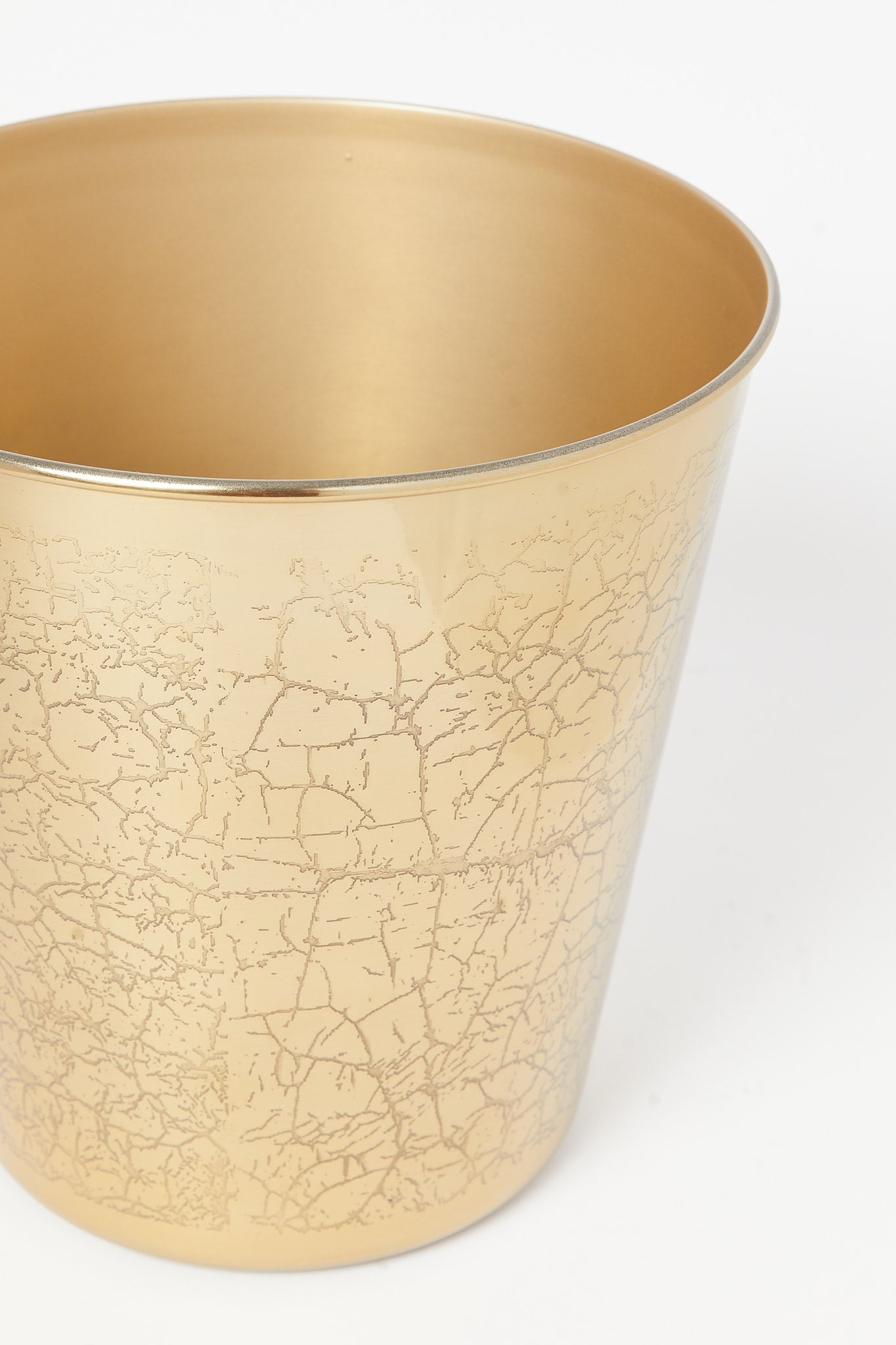 Redtag-Gold-Steel-Waste-Bin-(Tapered)-Category:Bathroom-Accessories,-Colour:Gold,-Deals:New-In,-Filter:Home-Bathroom,-H1:HMW,-H2:BAC,-H3:BCE,-H4:BAE,-HMW-BAC-Bath-Accessories,-New-In-HMW-BAC,-Non-Sale,-S23B,-Season:S23B,-Section:Homewares-Home-Bathroom-