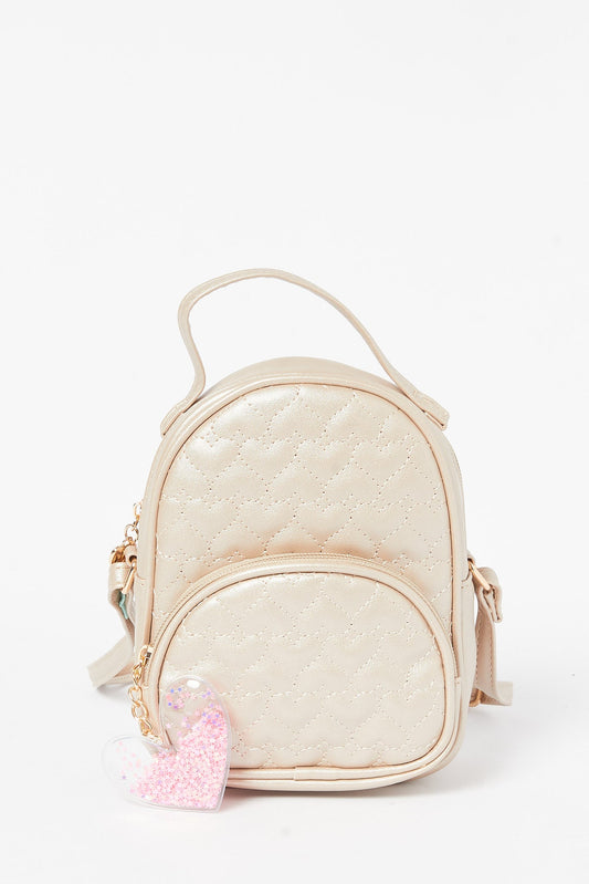 Redtag-Gold-Colour-Backpack-Category:Bags,-Colour:Gold,-Filter:Girls-Accessories,-GIR-Bags,-H1:ACC,-H2:GIR,-H3:GIA,-H4:HBG,-New-In,-New-In-GIR-ACC,-Non-Sale,-S23B,-Season:S23B,-Section:Girls-(0-to-14Yrs)-Girls-