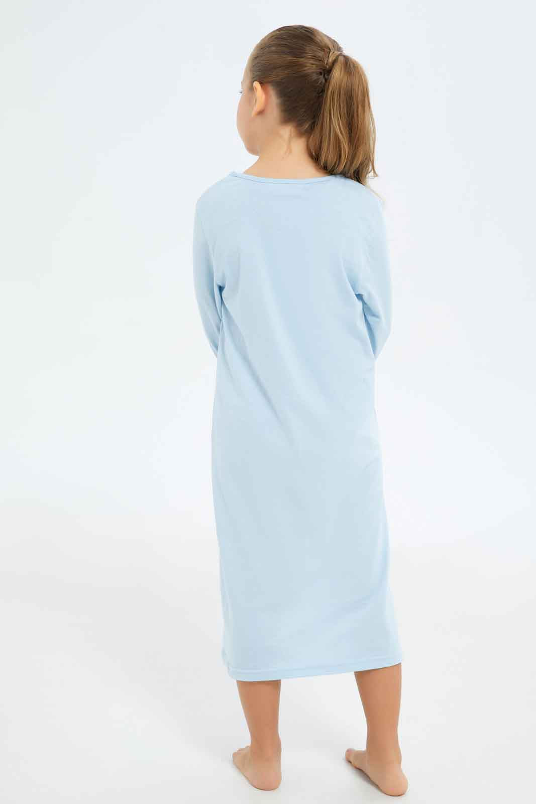 Redtag-Girls-Blue-Sleepless-Night-Shirt-Category:Nightshirts,-Colour:Blue,-Deals:New-In,-Filter:Girls-(2-to-8-Yrs),-GIR-Nightshirts,-New-In-GIR-APL,-Non-Sale,-S23A,-Section:Girls-(0-to-14Yrs)-Girls-2 to 8 Years
