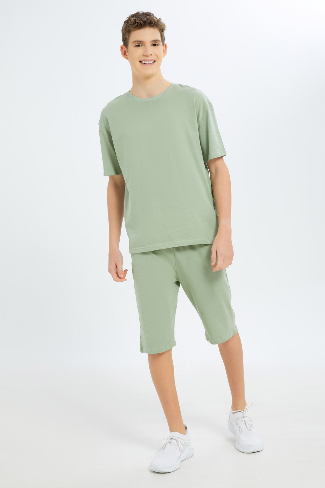 Redtag-Boys-Mint-Oversize-Basic-Set-BSR-Casual-Sets,-Category:Casual-Sets,-Colour:Mint,-Deals:New-In,-Filter:Senior-Boys-(8-to-14-Yrs),-New-In-BSR-APL,-Non-Sale,-S23B,-Section:Boys-(0-to-14Yrs),-VLM--