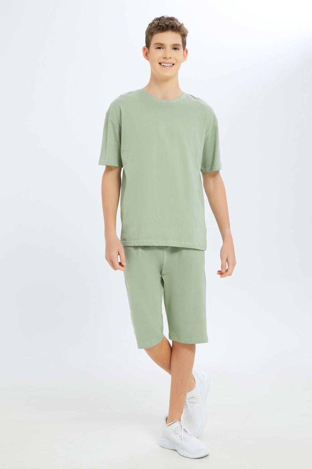 Redtag-Boys-Mint-Oversize-Basic-Set-BSR-Casual-Sets,-Category:Casual-Sets,-Colour:Mint,-Deals:New-In,-Filter:Senior-Boys-(8-to-14-Yrs),-New-In-BSR-APL,-Non-Sale,-S23B,-Section:Boys-(0-to-14Yrs),-VLM--