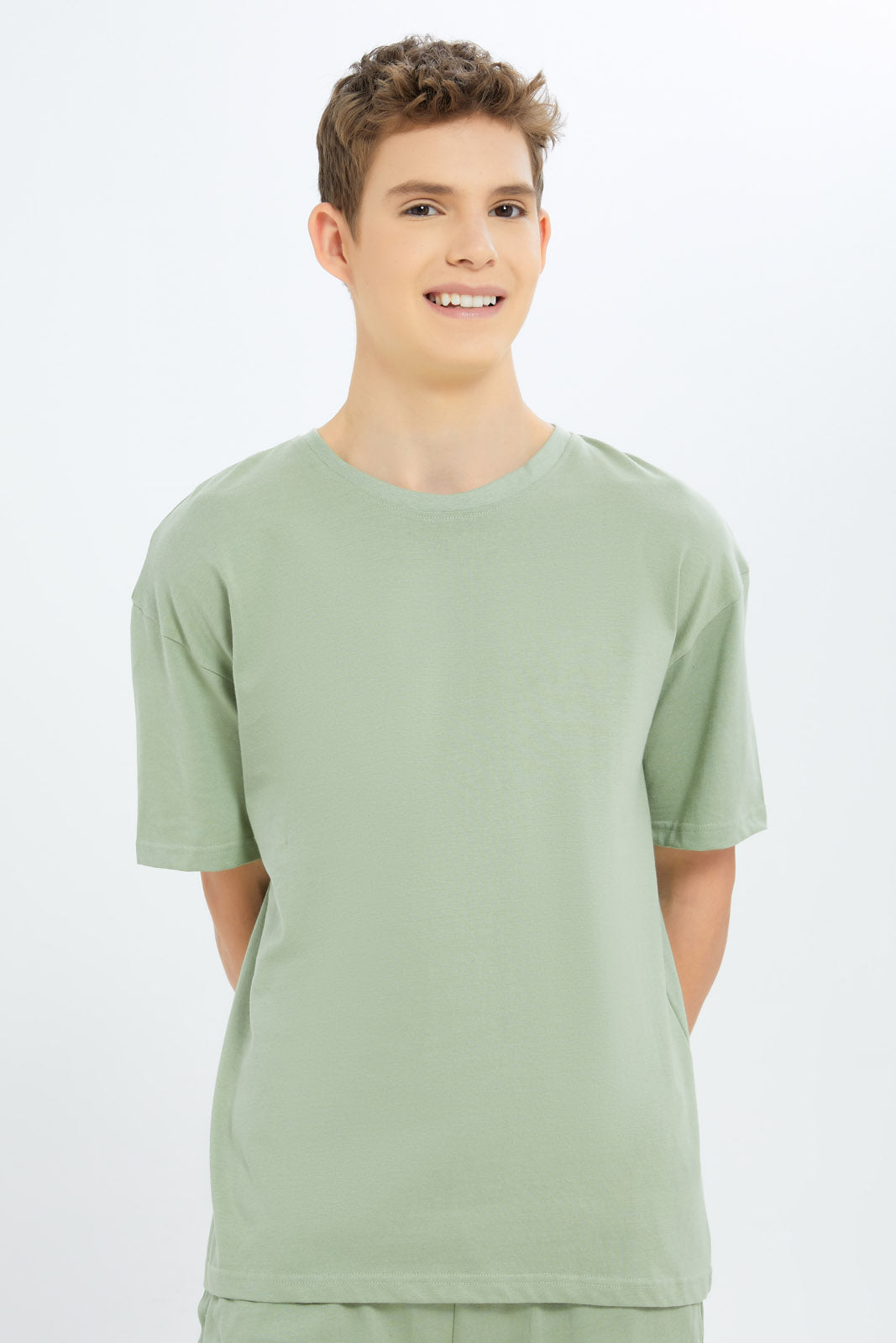 Redtag-Boys-Mint-Oversize-Basic-Set-BSR-Casual-Sets,-Category:Casual-Sets,-Colour:Mint,-Deals:New-In,-Filter:Senior-Boys-(8-to-14-Yrs),-New-In-BSR-APL,-Non-Sale,-S23B,-Section:Boys-(0-to-14Yrs),-VLM--