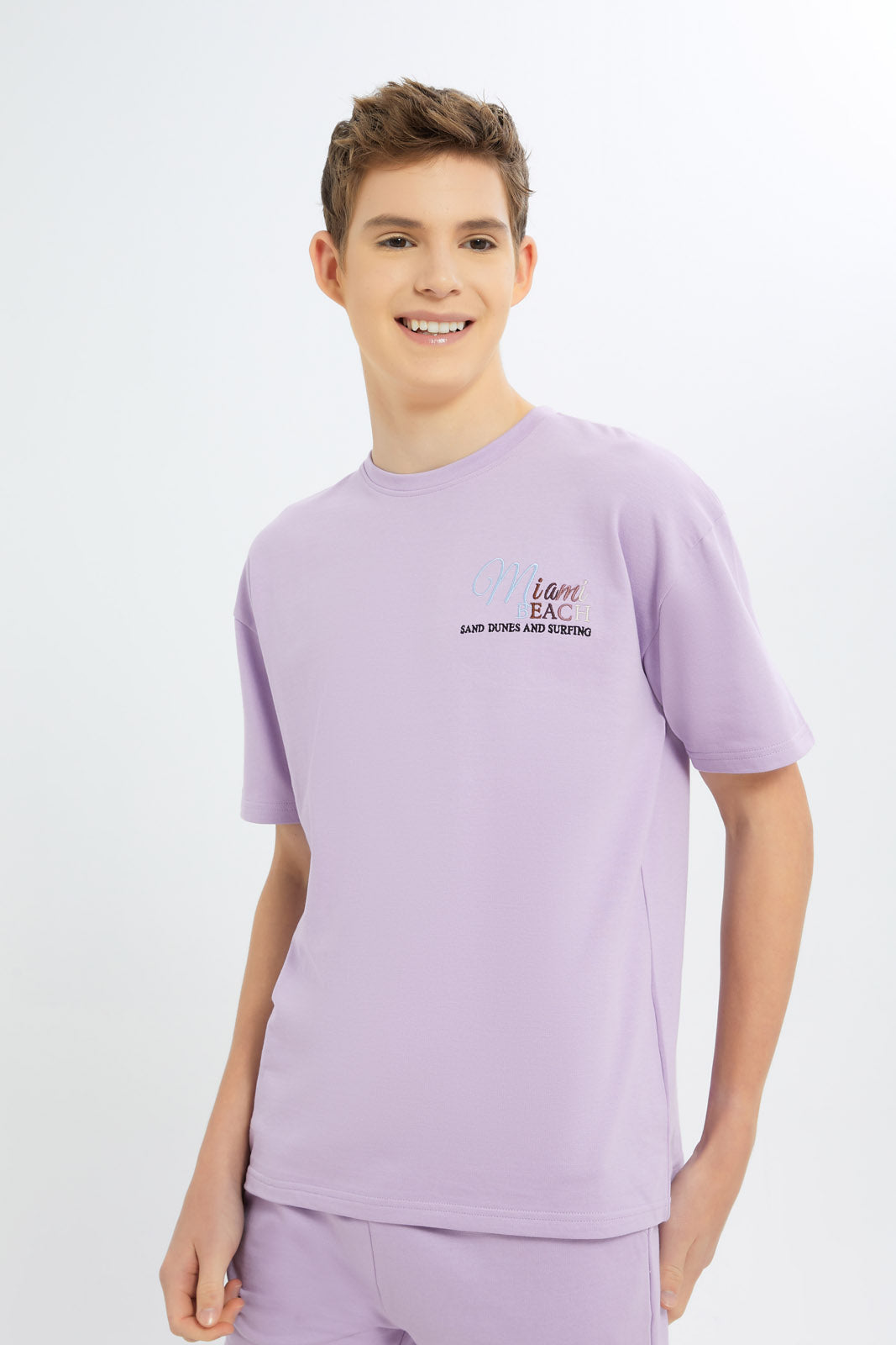 Redtag-Boys-Lilac-Club-Monde-Oversize-Casual-Set-BSR-Casual-Sets,-Category:Casual-Sets,-Colour:Lilac,-Deals:New-In,-Filter:Senior-Boys-(8-to-14-Yrs),-H1:KWR,-H2:BSR,-H3:SET,-H4:CAE,-New-In-BSR-APL,-Non-Sale,-S23C,-Season:S23C,-Section:Boys-(0-to-14Yrs)--