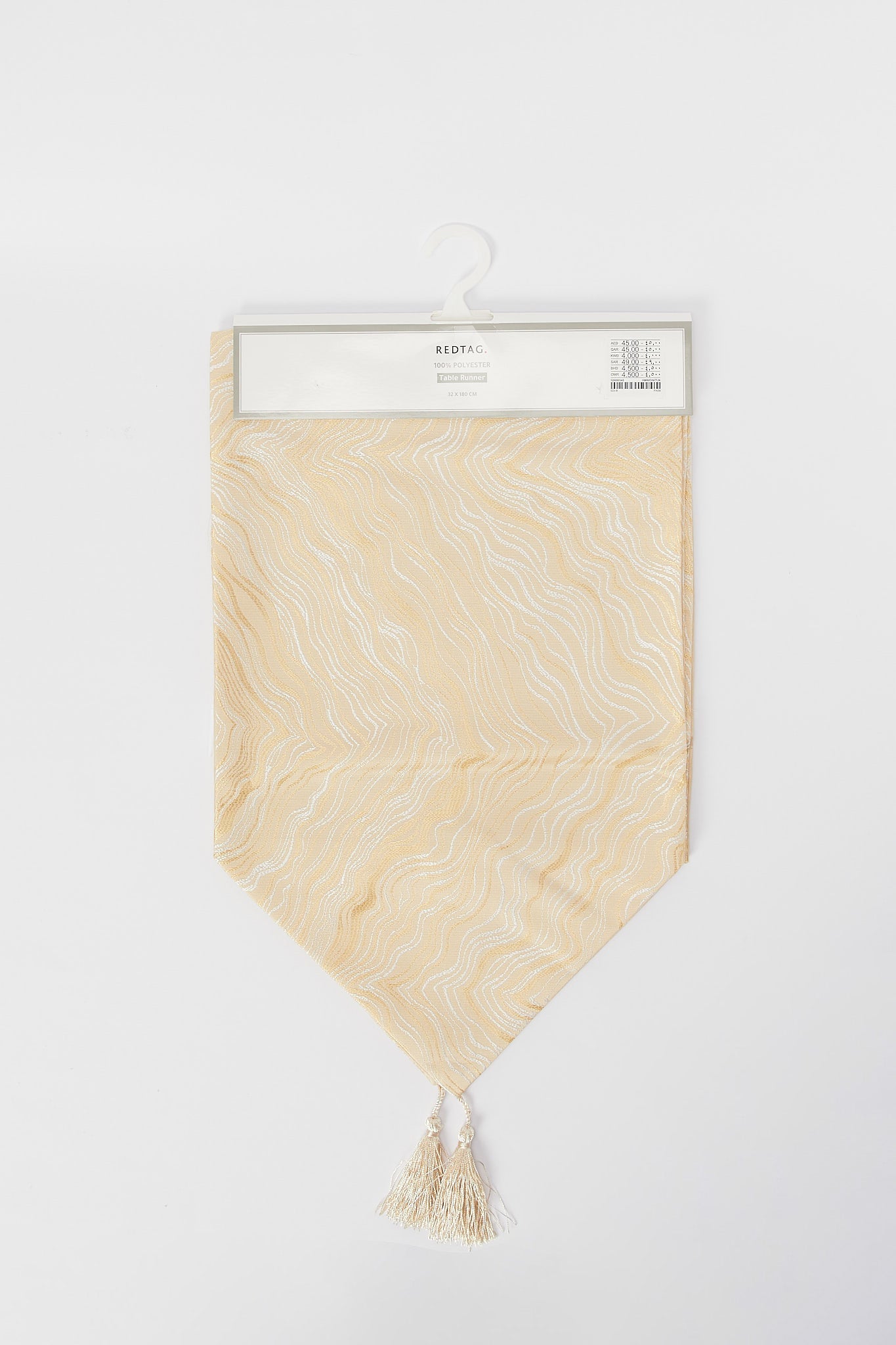 Redtag-Beige-Jacquard-Table-Runner-Category:Table-Linen,-Colour:Beige,-Deals:New-In,-Filter:Home-Dining,-H1:HMW,-H2:DIN,-H3:KIS,-H4:TLN,-HMW-DIN-Kitchen-Accessories,-New-In-HMW-DIN,-Non-Sale,-S23B,-Season:S23B,-Section:Homewares-Home-Dining-