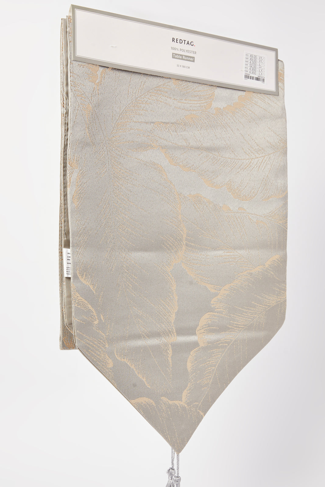 Grey Jacquard Table Runner