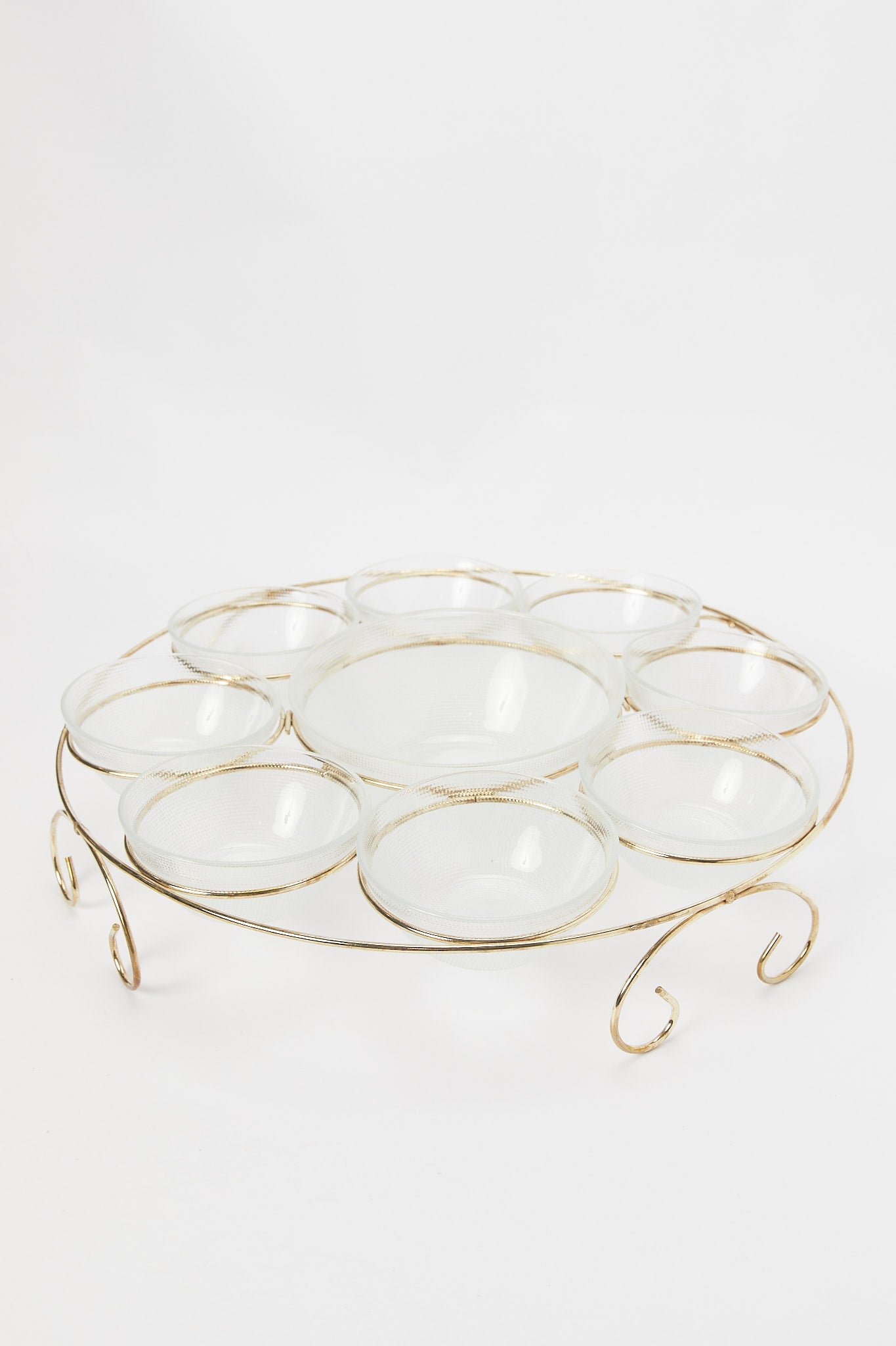 Redtag-Gold-Glass-Round-Serving-Sets-With-Stand-(10-Piece)-Category:2-Tier-Stand,-Colour:Gold,-Deals:New-In,-Filter:Home-Dining,-H1:HMW,-H2:DIN,-H3:SEW,-H4:SSE,-HMW-DIN-Serveware,-New-In-HMW-DIN,-Non-Sale,-Packs,-Promo:JULIETTE,-S23B,-Season:S23B,-Section:Homewares,-Set:Set-of-10,-Style:SERVEWARE-WITH-STAND-Home-Dining-
