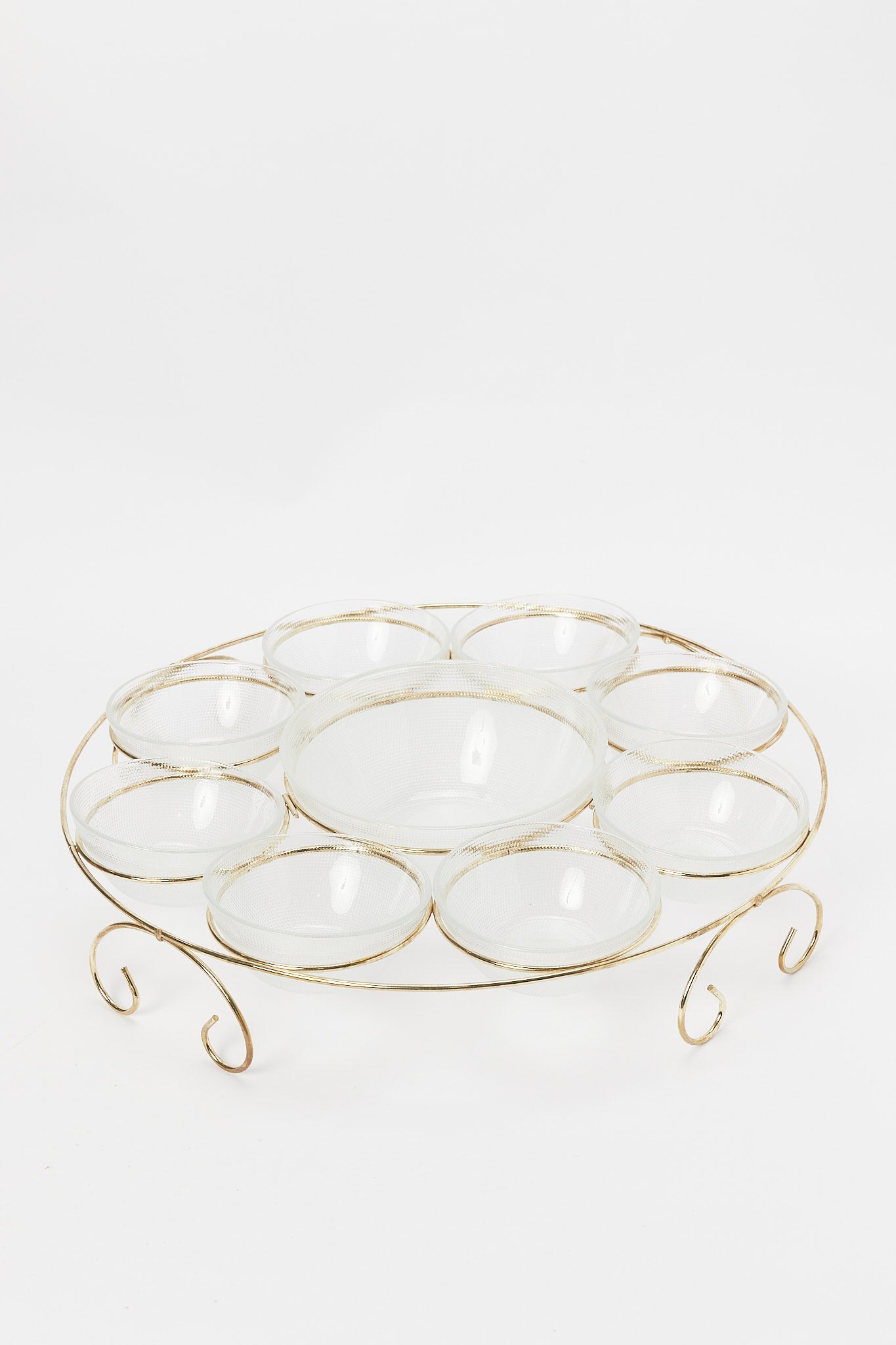 Redtag-Gold-Glass-Round-Serving-Sets-With-Stand-(10-Piece)-Category:2-Tier-Stand,-Colour:Gold,-Deals:New-In,-Filter:Home-Dining,-H1:HMW,-H2:DIN,-H3:SEW,-H4:SSE,-HMW-DIN-Serveware,-New-In-HMW-DIN,-Non-Sale,-Packs,-Promo:JULIETTE,-S23B,-Season:S23B,-Section:Homewares,-Set:Set-of-10,-Style:SERVEWARE-WITH-STAND-Home-Dining-