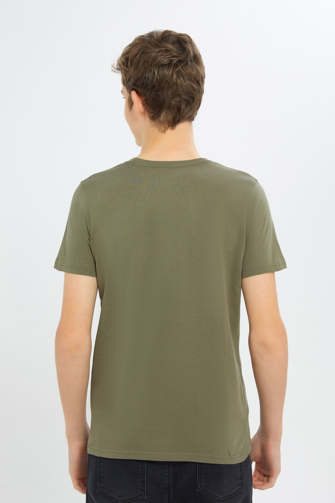Redtag-Boys-Olive-Endless-Summer-Graphic-Tee-BSR-T-Shirts,-Category:T-Shirts,-Colour:Green,-Deals:New-In,-Filter:Senior-Boys-(8-to-14-Yrs),-H1:KWR,-H2:BSR,-H3:TSH,-H4:TSH,-New-In-BSR-APL,-Non-Sale,-Promo:TBL,-S23C,-Season:S23C,-Section:Boys-(0-to-14Yrs),-TBL-Senior-Boys-9 to 14 Years
