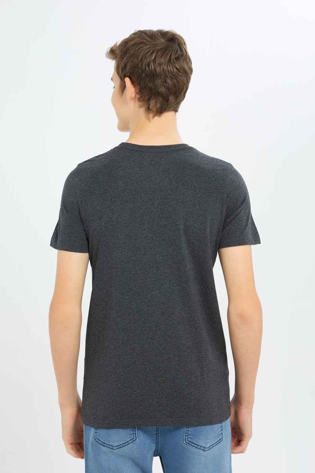 Redtag-Boys-Charcoal-Eat-Sleep-Surf-Repeat-Graphic-Tee-BSR-T-Shirts,-Category:T-Shirts,-Colour:Charcoal,-Deals:New-In,-Filter:Senior-Boys-(8-to-14-Yrs),-H1:KWR,-H2:BSR,-H3:TSH,-H4:TSH,-New-In-BSR-APL,-Non-Sale,-Promo:TBL,-S23C,-Season:S23C,-Section:Boys-(0-to-14Yrs),-TBL-Senior-Boys-9 to 14 Years