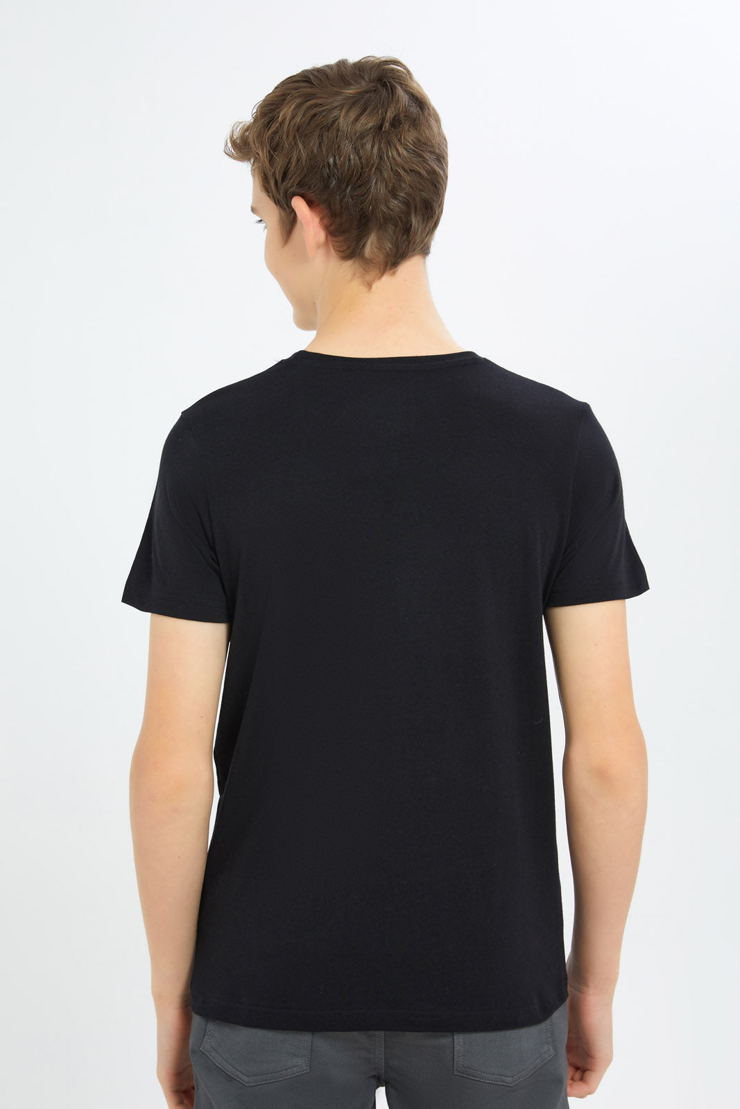 Redtag-Boys-Black-Beach-Time-Graphic-Tee-BSR-T-Shirts,-Category:T-Shirts,-Colour:Black,-Deals:New-In,-Filter:Senior-Boys-(8-to-14-Yrs),-H1:KWR,-H2:BSR,-H3:TSH,-H4:TSH,-New-In-BSR-APL,-Non-Sale,-Promo:TBL,-S23C,-Season:S23C,-Section:Boys-(0-to-14Yrs),-TBL-Senior-Boys-9 to 14 Years