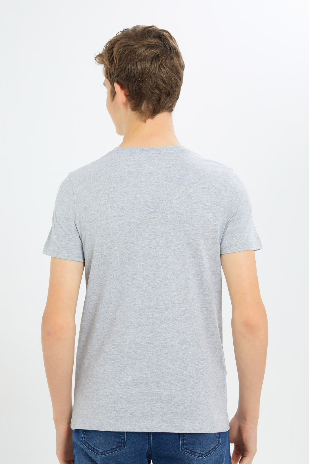 Redtag-Boys-Grey-Mel-Let-Me-Surf-Graphic-Tee-BSR-T-Shirts,-Category:T-Shirts,-Colour:Grey,-Deals:New-In,-Filter:Senior-Boys-(8-to-14-Yrs),-H1:KWR,-H2:BSR,-H3:TSH,-H4:TSH,-New-In-BSR-APL,-Non-Sale,-Promo:TBL,-S23C,-Season:S23C,-Section:Boys-(0-to-14Yrs),-TBL-Senior-Boys-9 to 14 Years
