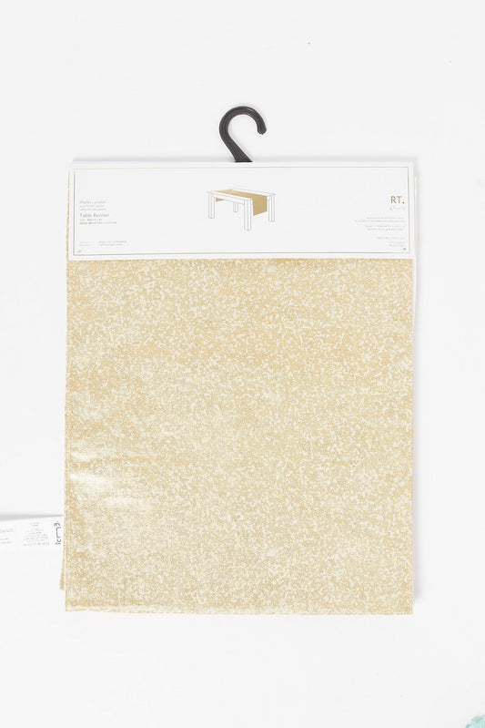 Redtag-Gold-Table-Runner-Category:Napkins-&-Tissues,-Colour:Gold,-Deals:New-In,-Filter:Home-Dining,-H1:HMW,-H2:DIN,-H3:KIS,-H4:TLN,-HMW-DIN-Kitchen-Accessories,-New-In-HMW-DIN,-Non-Sale,-S23B,-Season:S23B,-Section:Homewares-Home-Dining-