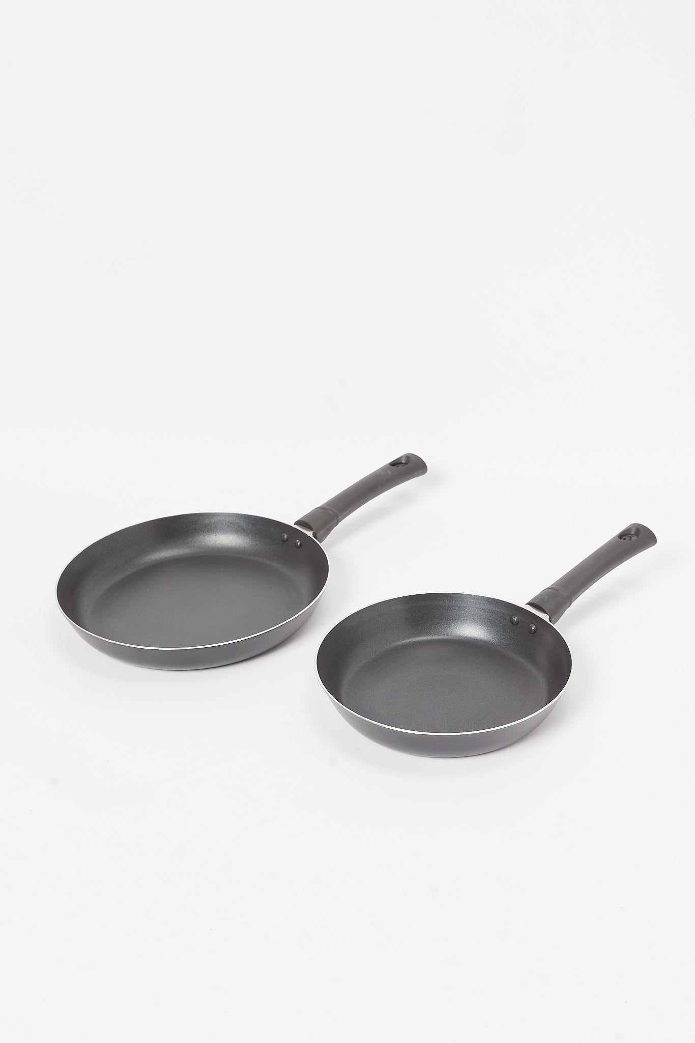 Redtag-Fry-Pan-Set-(2-Piece)-Category:Pans,-Colour:Black,-Deals:New-In,-Filter:Home-Dining,-HMW-DIN-Cookware,-New-In-HMW-DIN,-Non-Sale,-S23B,-Section:Homewares-Home-Dining-