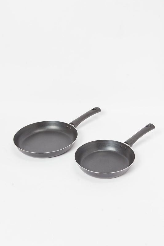 Redtag-Fry-Pan-Set-(2-Piece)-Category:Pans,-Colour:Black,-Deals:New-In,-Filter:Home-Dining,-HMW-DIN-Cookware,-New-In-HMW-DIN,-Non-Sale,-S23B,-Section:Homewares-Home-Dining-
