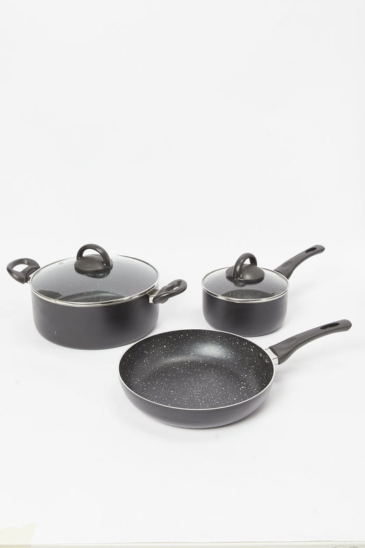 Redtag-Cookware-Set-(5-Piece)-Category:Pans,-Colour:Black,-Deals:New-In,-Filter:Home-Dining,-HMW-DIN-Cookware,-New-In-HMW-DIN,-Non-Sale,-S23B,-Section:Homewares-Home-Dining-