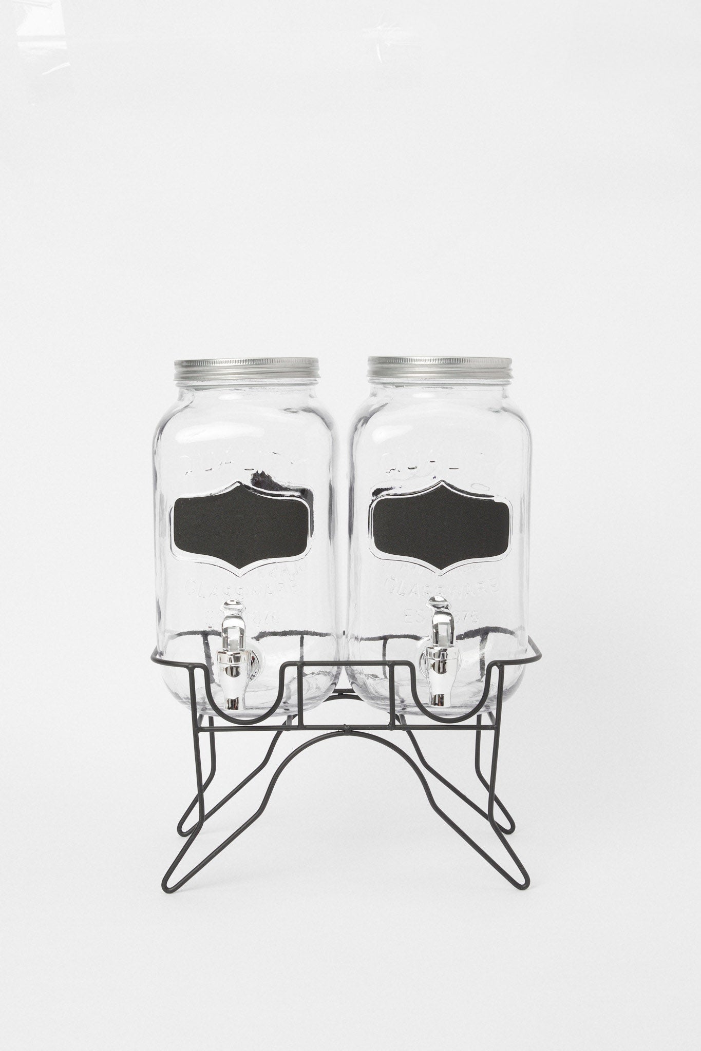 Redtag-Clear-Beverage-Dispenser-With-Stand-(2-Piece)-Category:Dispensers,-Colour:White,-Deals:New-In,-Filter:Home-Dining,-H1:HMW,-H2:DIN,-H3:DRW,-H4:JUG,-HMW-DIN-Drinkware,-New-In-HMW-DIN,-Non-Sale,-Packs,-Promo:STELLA,-RMD,-S23B,-Season:S23B,-Section:Homewares,-Set:Set-of-2,-Style:DISPENSER-Home-Dining-