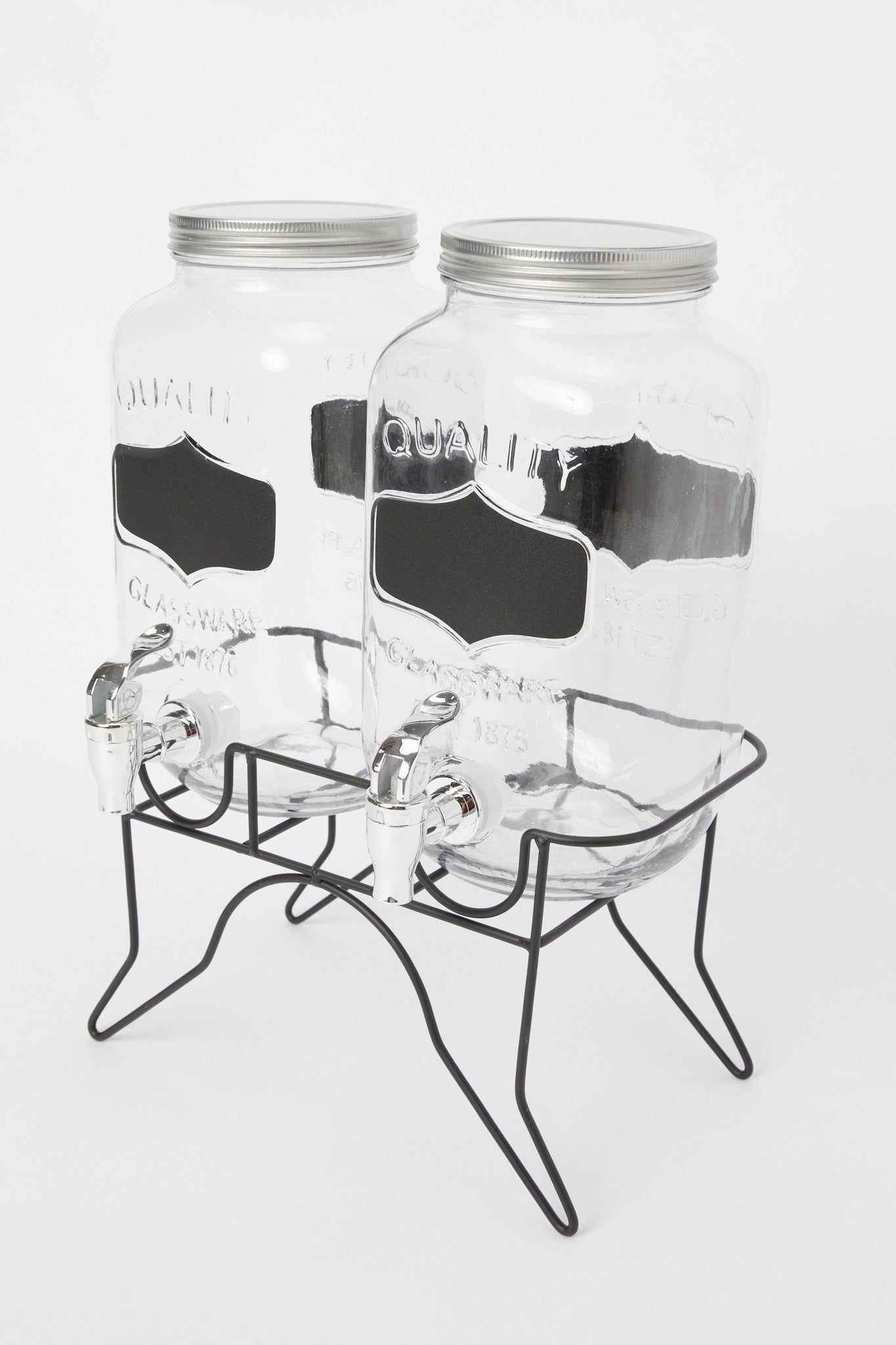 Redtag-Clear-Beverage-Dispenser-With-Stand-(2-Piece)-Category:Dispensers,-Colour:White,-Deals:New-In,-Filter:Home-Dining,-H1:HMW,-H2:DIN,-H3:DRW,-H4:JUG,-HMW-DIN-Drinkware,-New-In-HMW-DIN,-Non-Sale,-Packs,-Promo:STELLA,-RMD,-S23B,-Season:S23B,-Section:Homewares,-Set:Set-of-2,-Style:DISPENSER-Home-Dining-