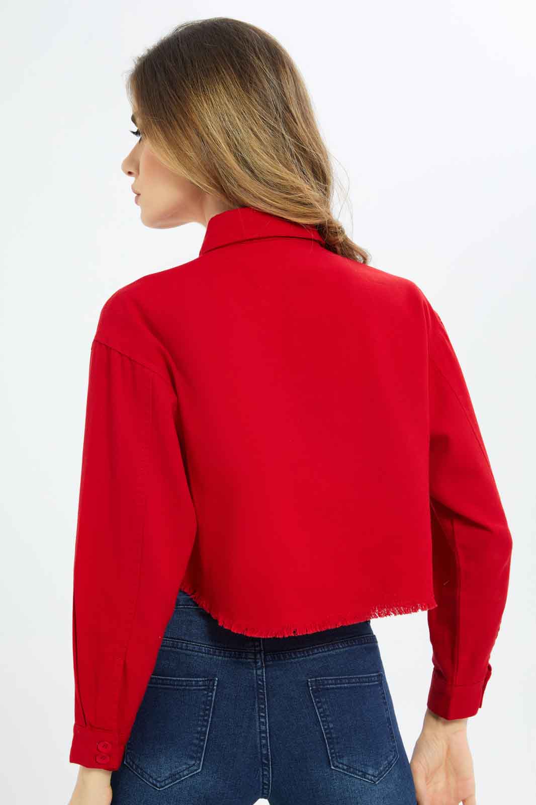 Women Red Shirt Blouse
