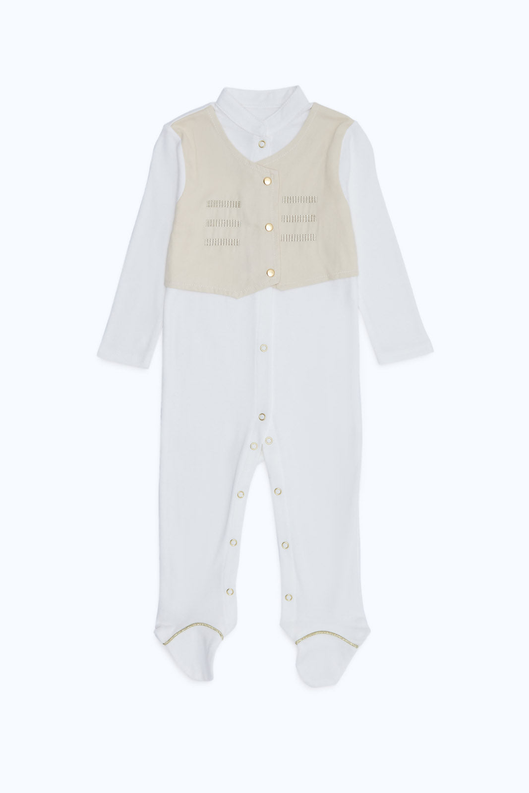 Redtag-Boys-White-Waistcoat-Sleepuit-Boy-Category:Sleepsuits,-Colour:White,-Deals:New-In,-Event:,-Filter:Baby-(0-to-12-Mths),-H1:KWR,-H2:NBF,-H3:NWR,-H4:SST,-NBB-Sleepsuits,-New-In-NBB-APL,-Non-Sale,-Promo:,-RMD,-S23C,-Season:S23C,-Section:Boys-(0-to-14Yrs)-Baby-0 to 12 Months