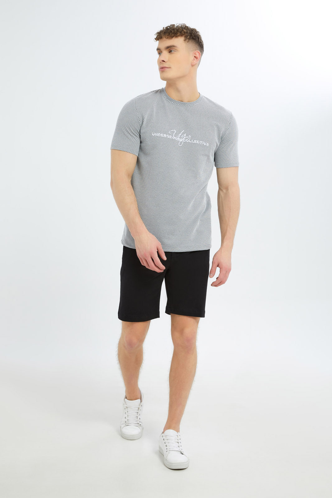 Redtag-Men-Grey-Jacquard-T-Shirt-With-Emb-Category:T-Shirts,-Colour:Grey,-Deals:New-In,-Filter:Men's-Clothing,-Men-T-Shirts,-New-In-Men-APL,-Non-Sale,-S23C,-Section:Men-Men's-